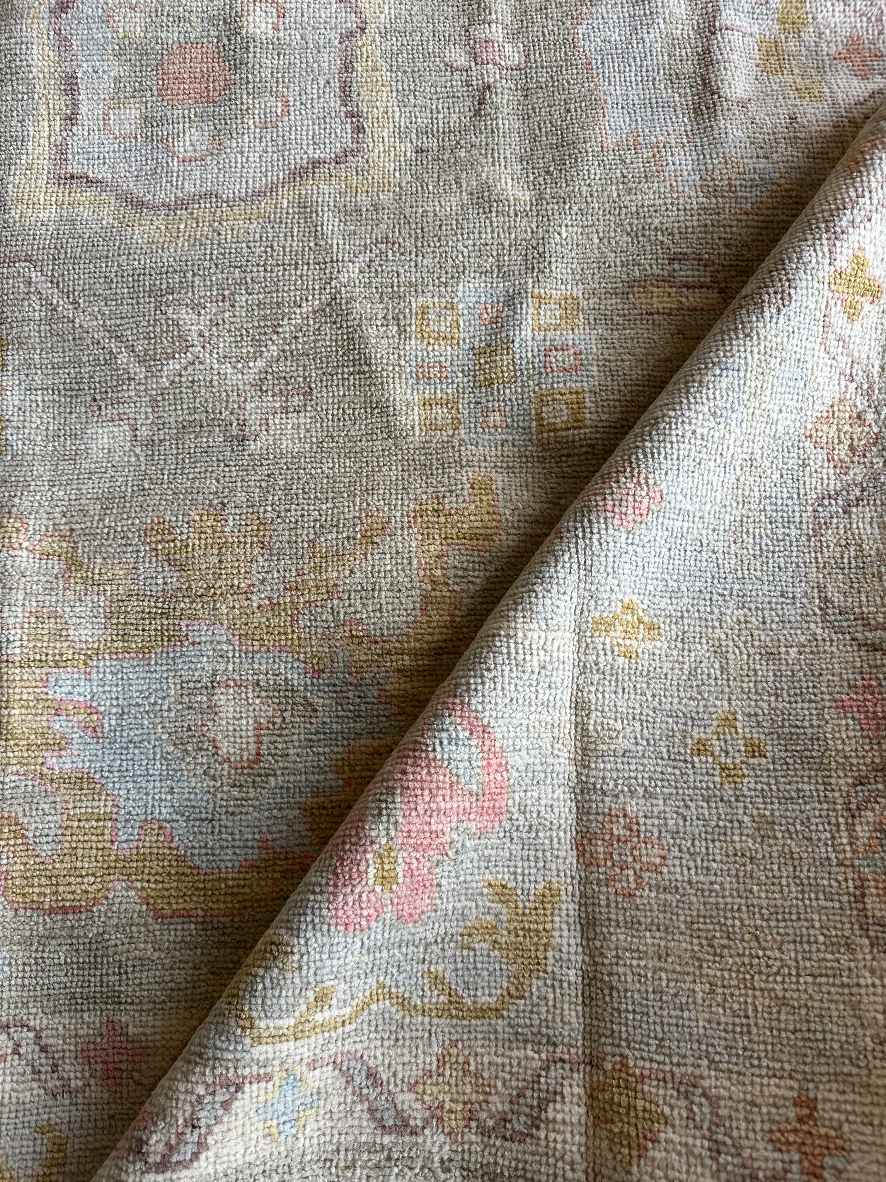 Alyssa Parella 9.2x12.3 Colorful Whitewashed Afghani Oushak Rug