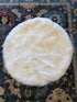 Round 4' White Sheepskin Rug