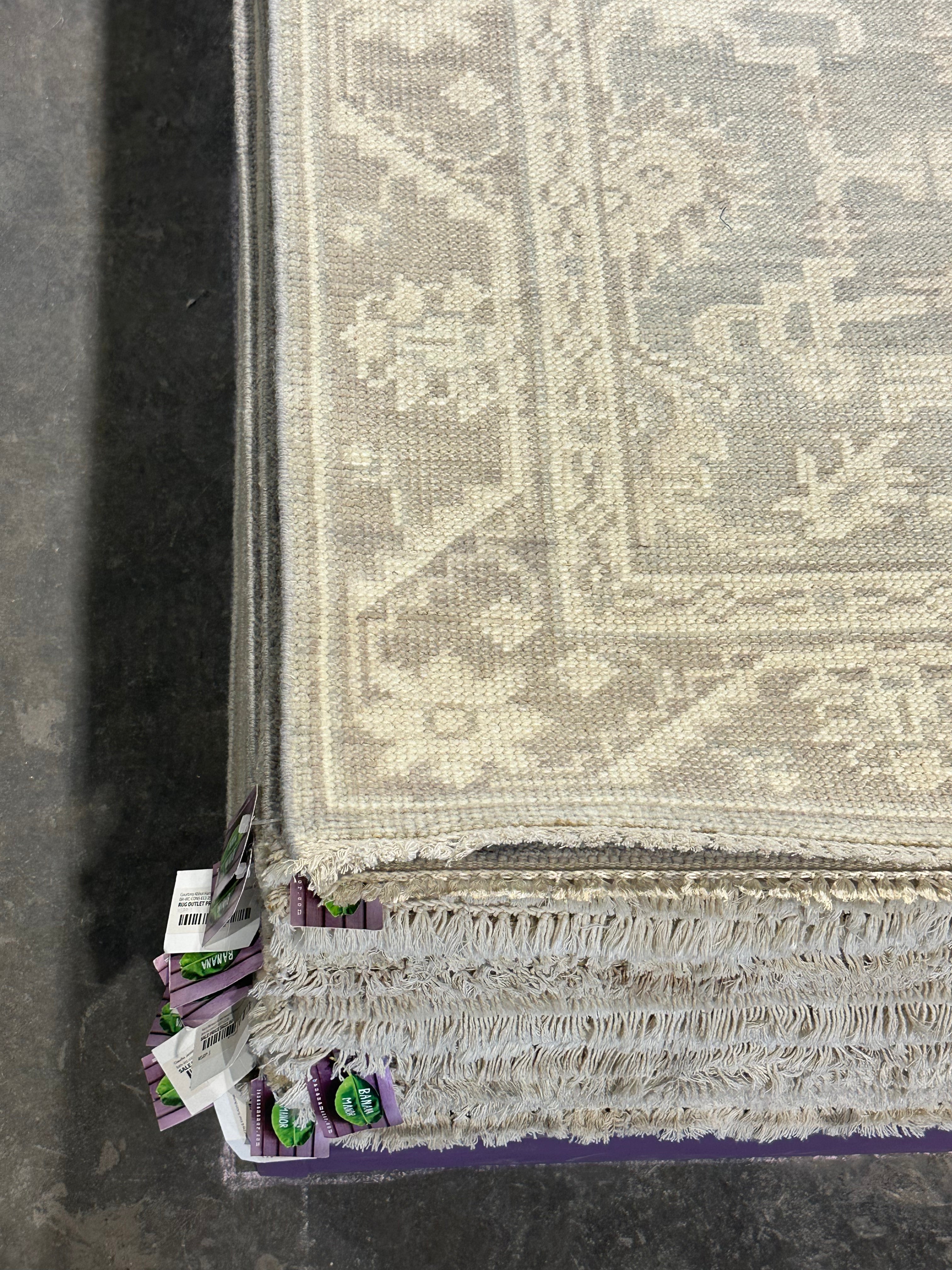 Imelda 4x6 Grey & Silver Oushak