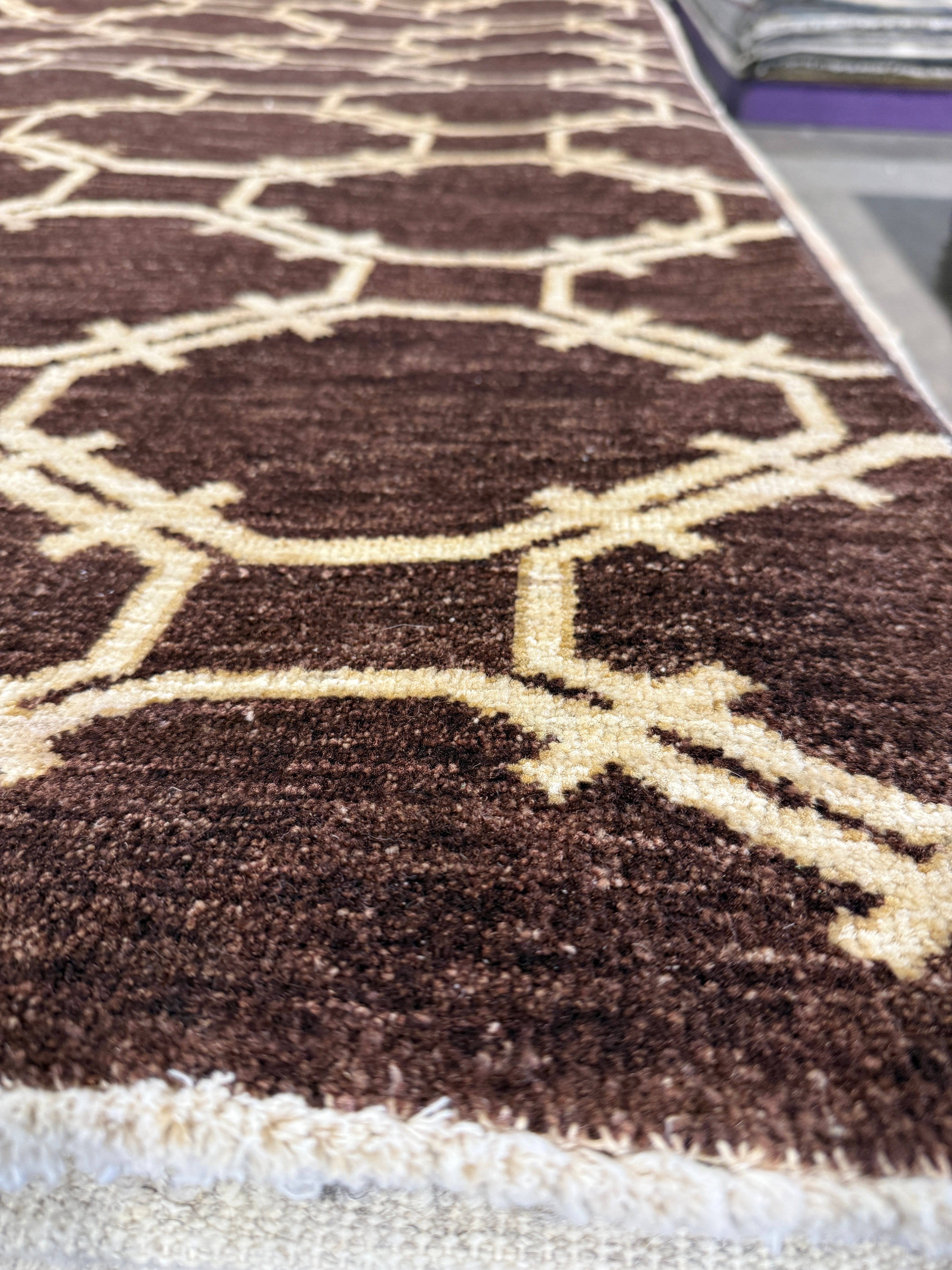 Amybeth McNulty 9x12 Afghani Aryana Brown Rug