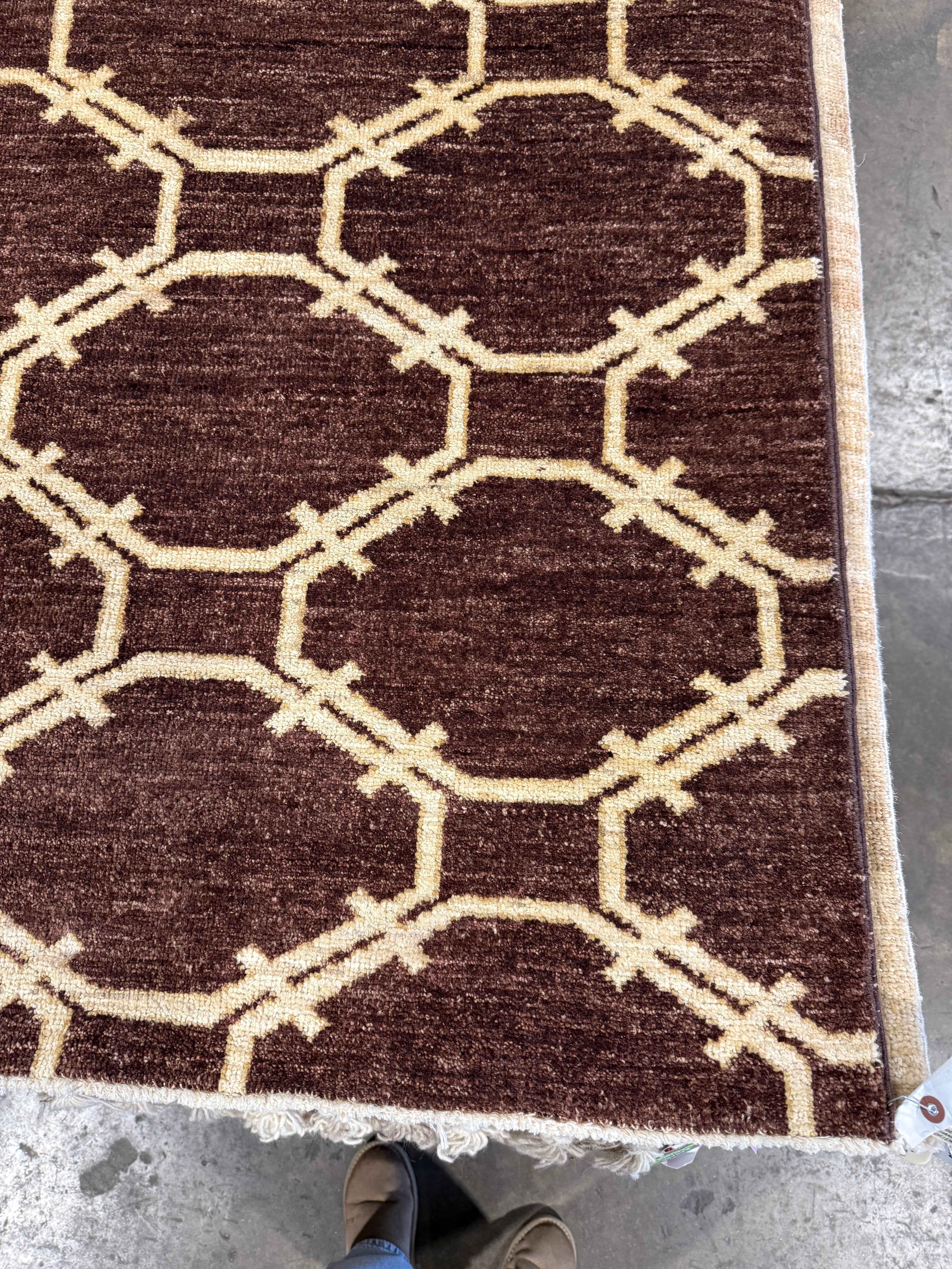 Amybeth McNulty 9x12 Afghani Aryana Brown Rug