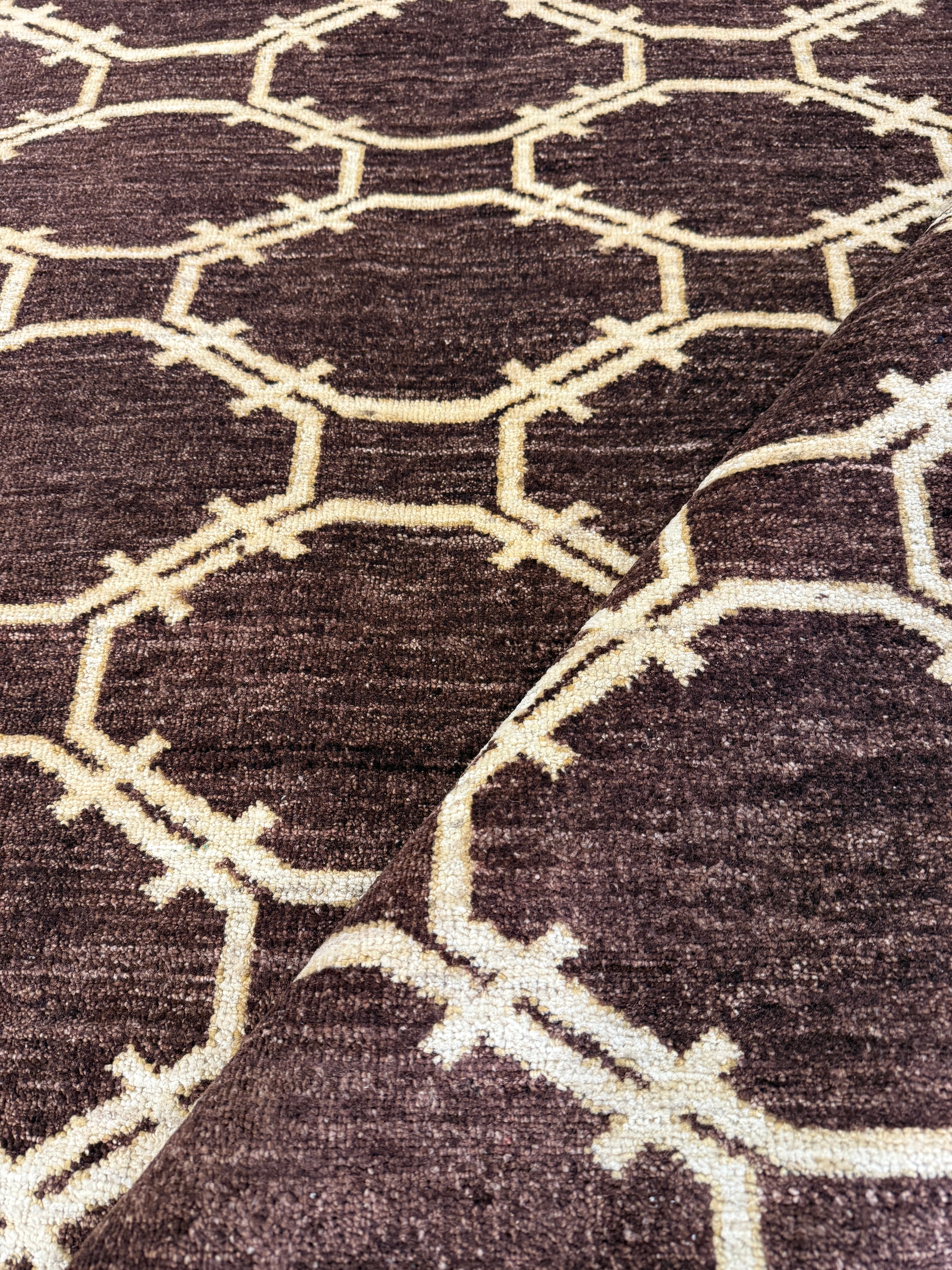 Amybeth McNulty 9x12 Afghani Aryana Brown Rug