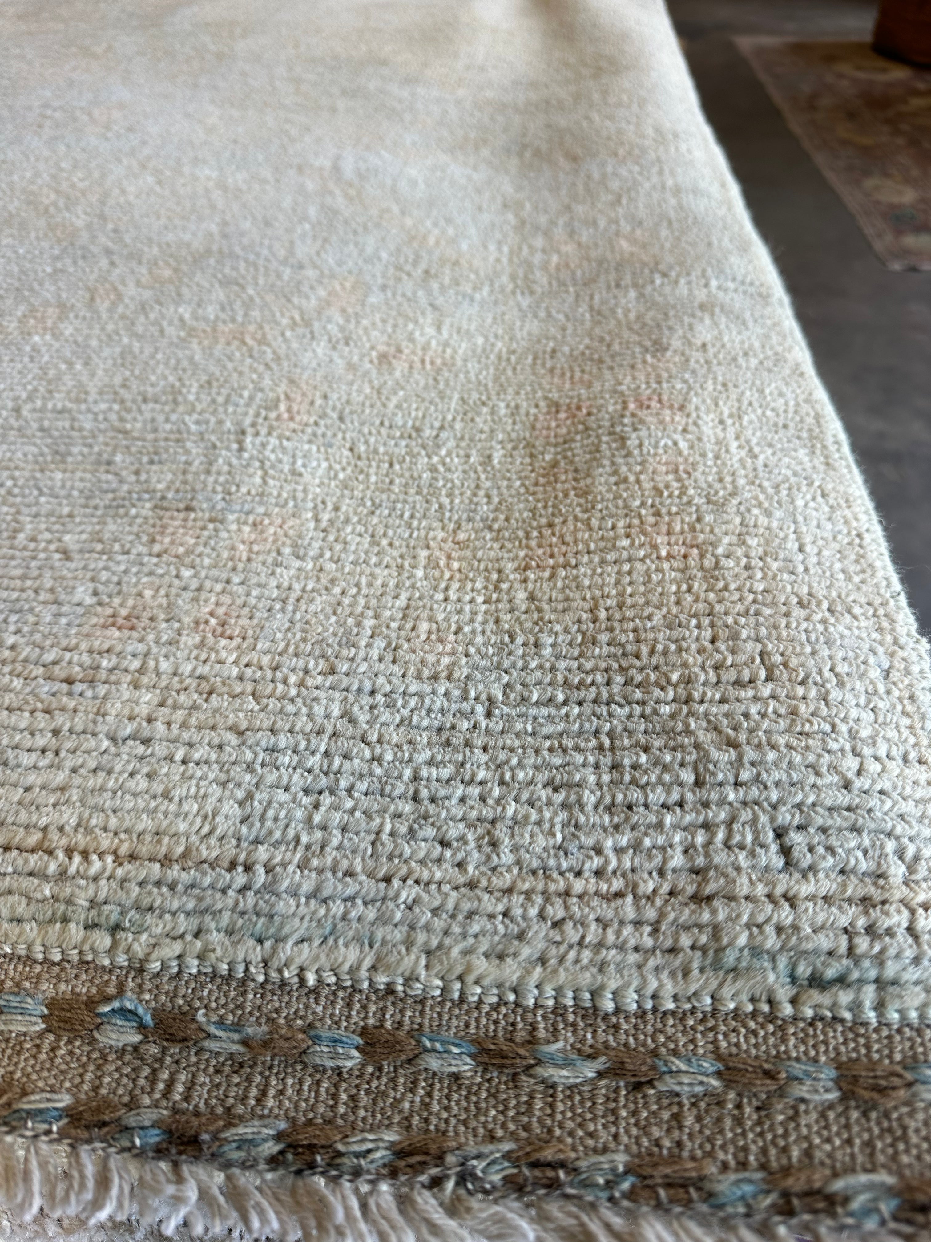 Diane 8.10x12.3 Light Blue Whitewashed Afghani Oushak Rug