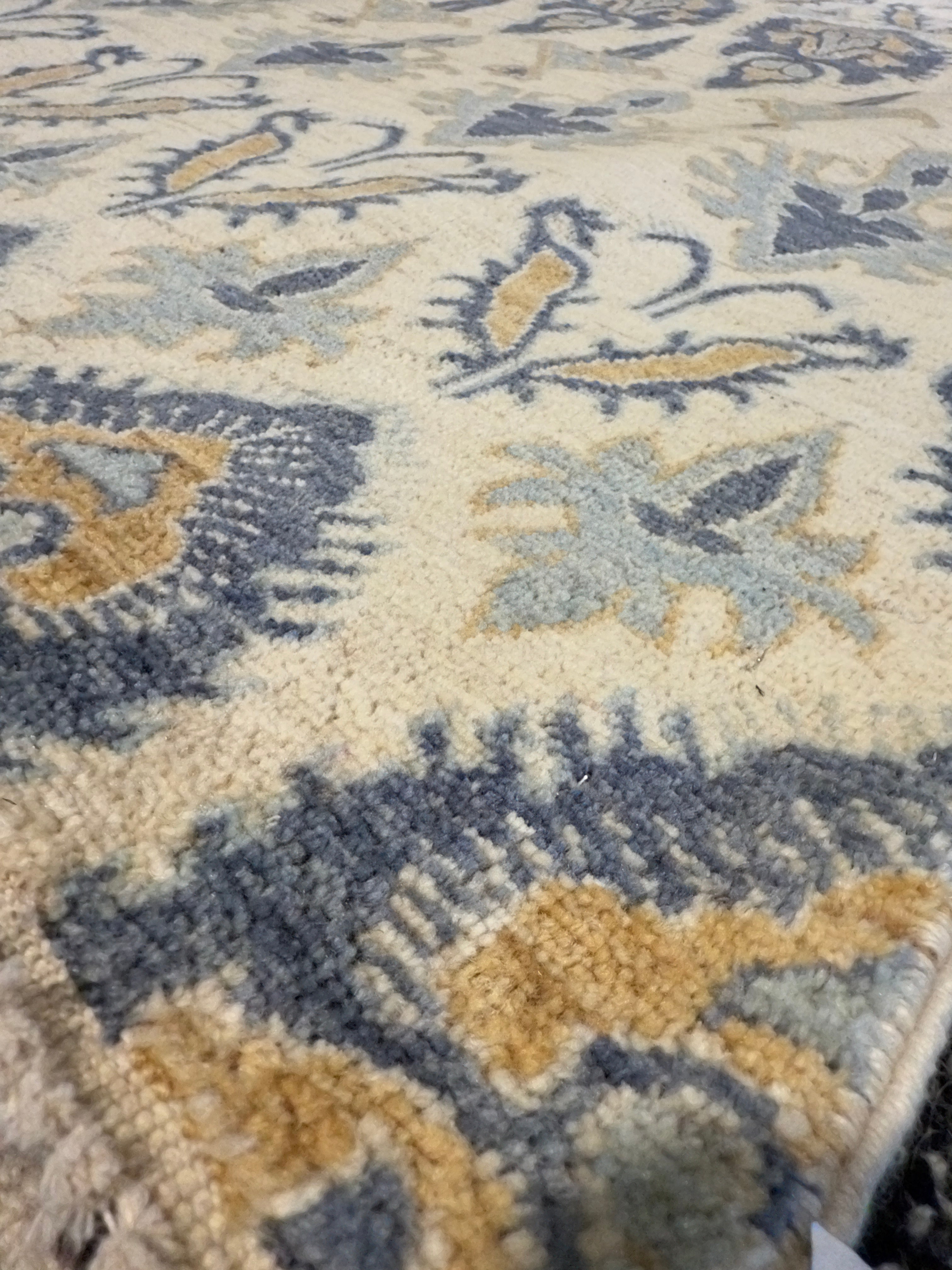 Aimee Mullins 9.10x14.2 Ikat Blue and Yellow Rug