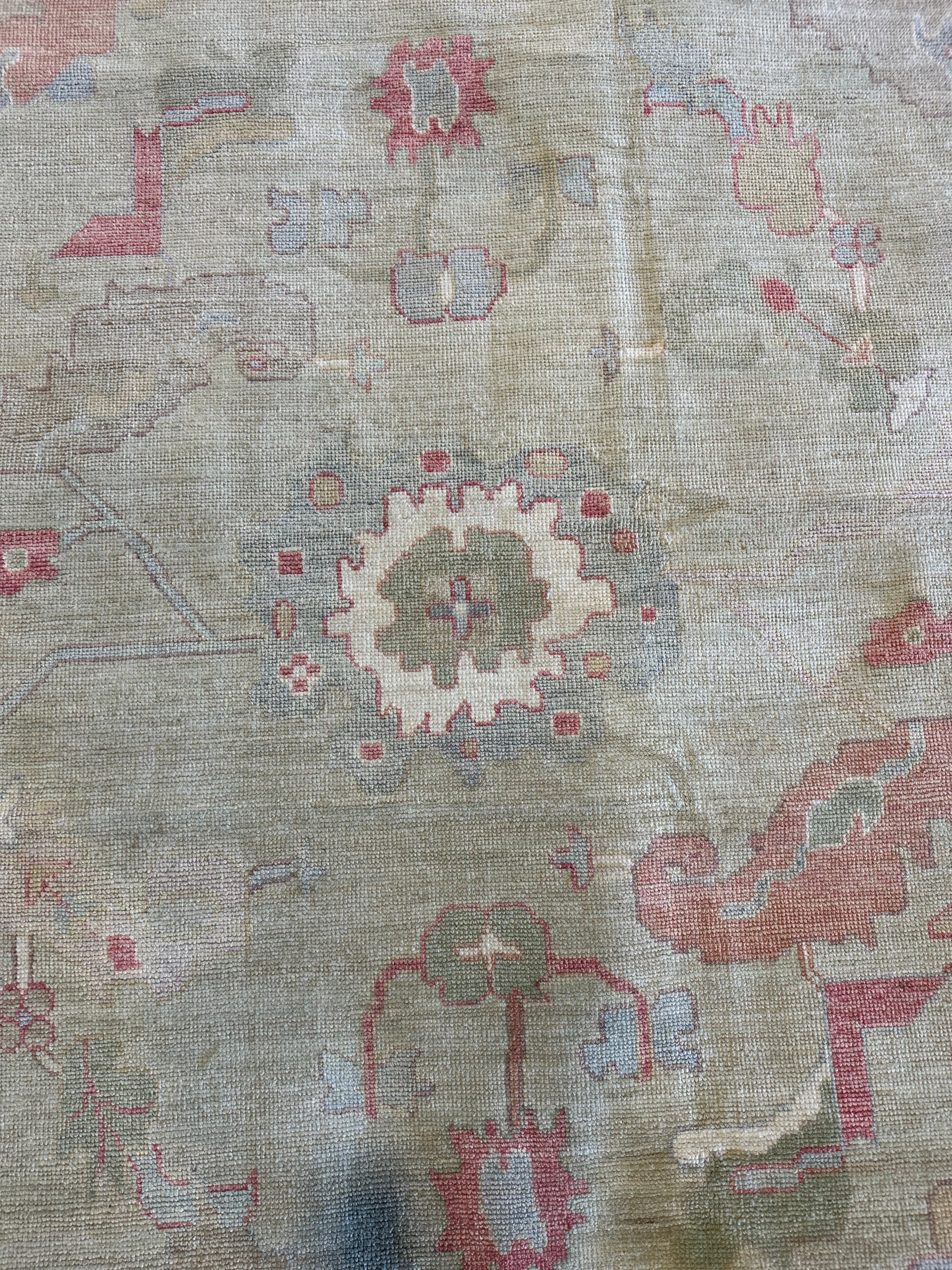 Courtney Mitchell 9.2x11.9 Colorful Whitewashed Afghani Oushak Rug