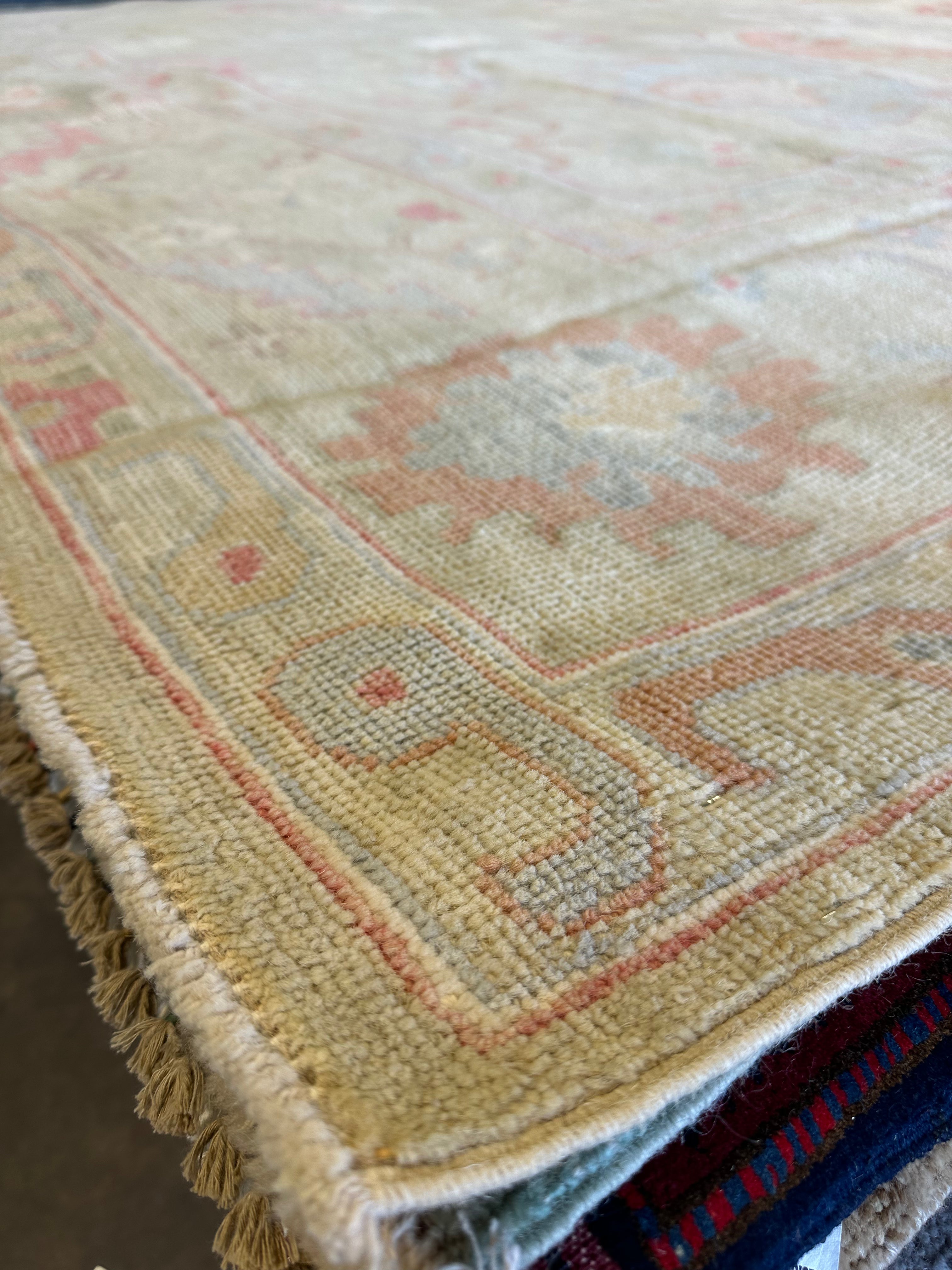 Courtney Mitchell 9.2x11.9 Colorful Whitewashed Afghani Oushak Rug