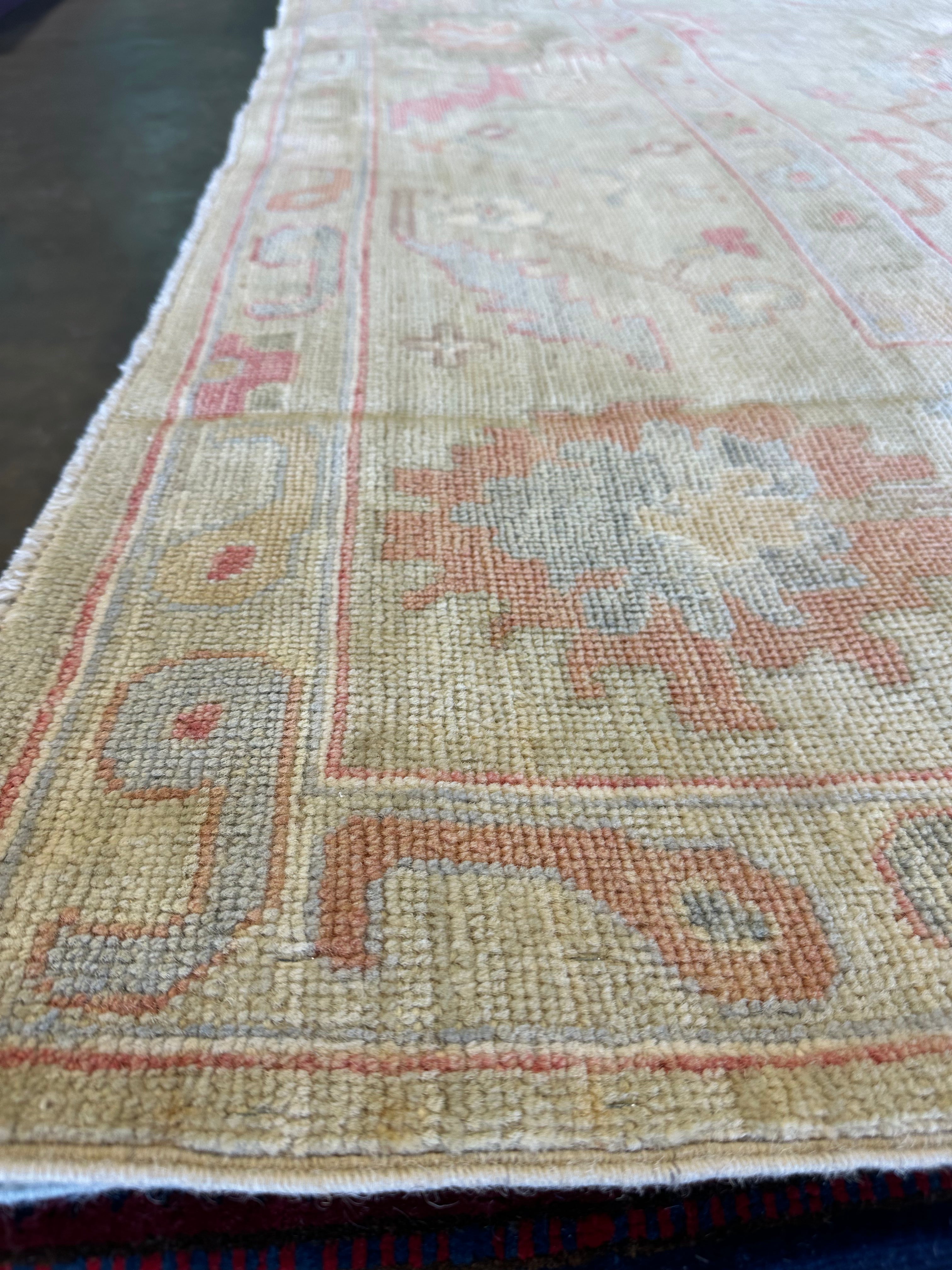 Courtney Mitchell 9.2x11.9 Colorful Whitewashed Afghani Oushak Rug