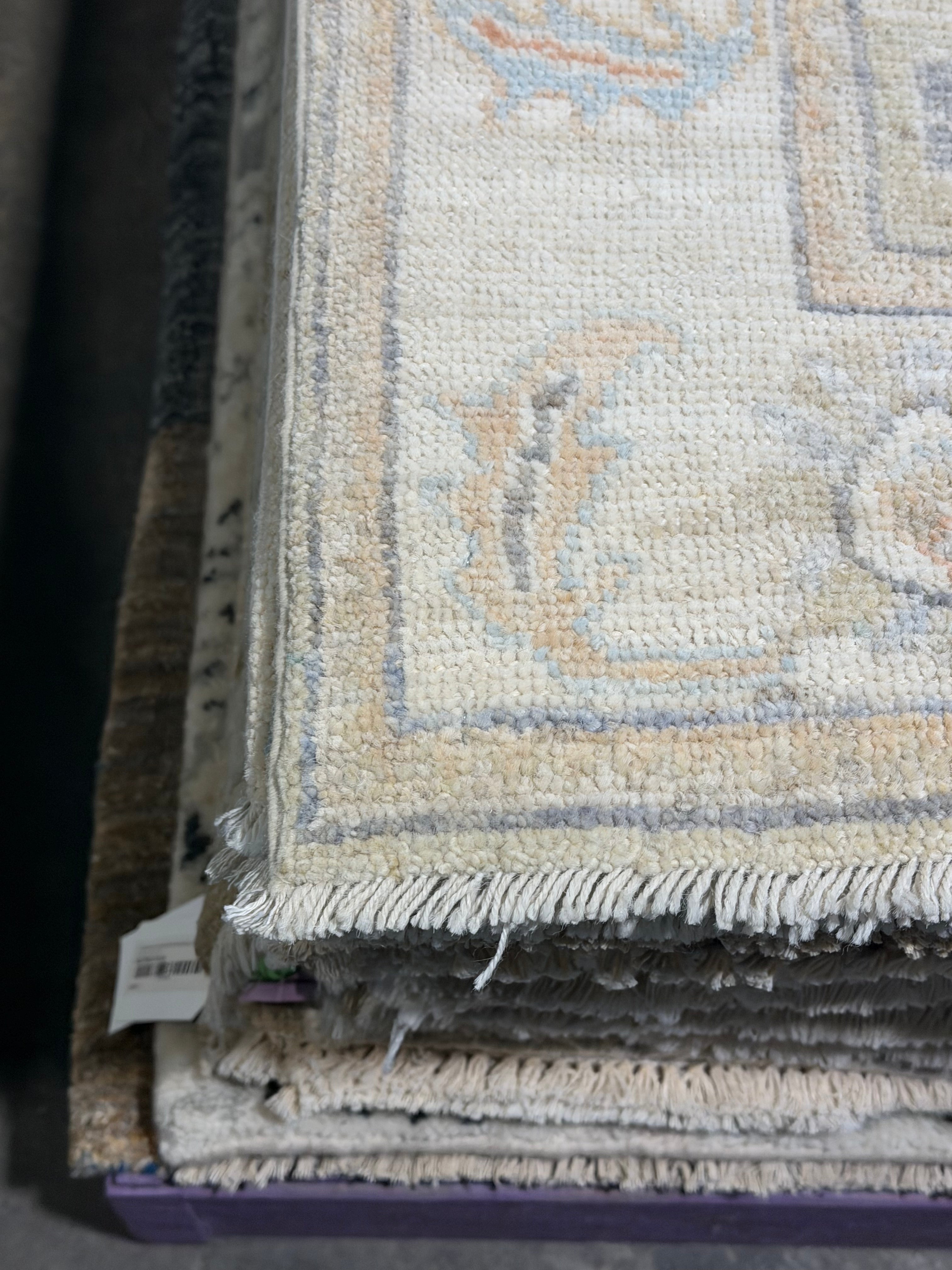 Rosali Annikie 2.10x7.9 Green Afghani Whitewashed Oushak Runner