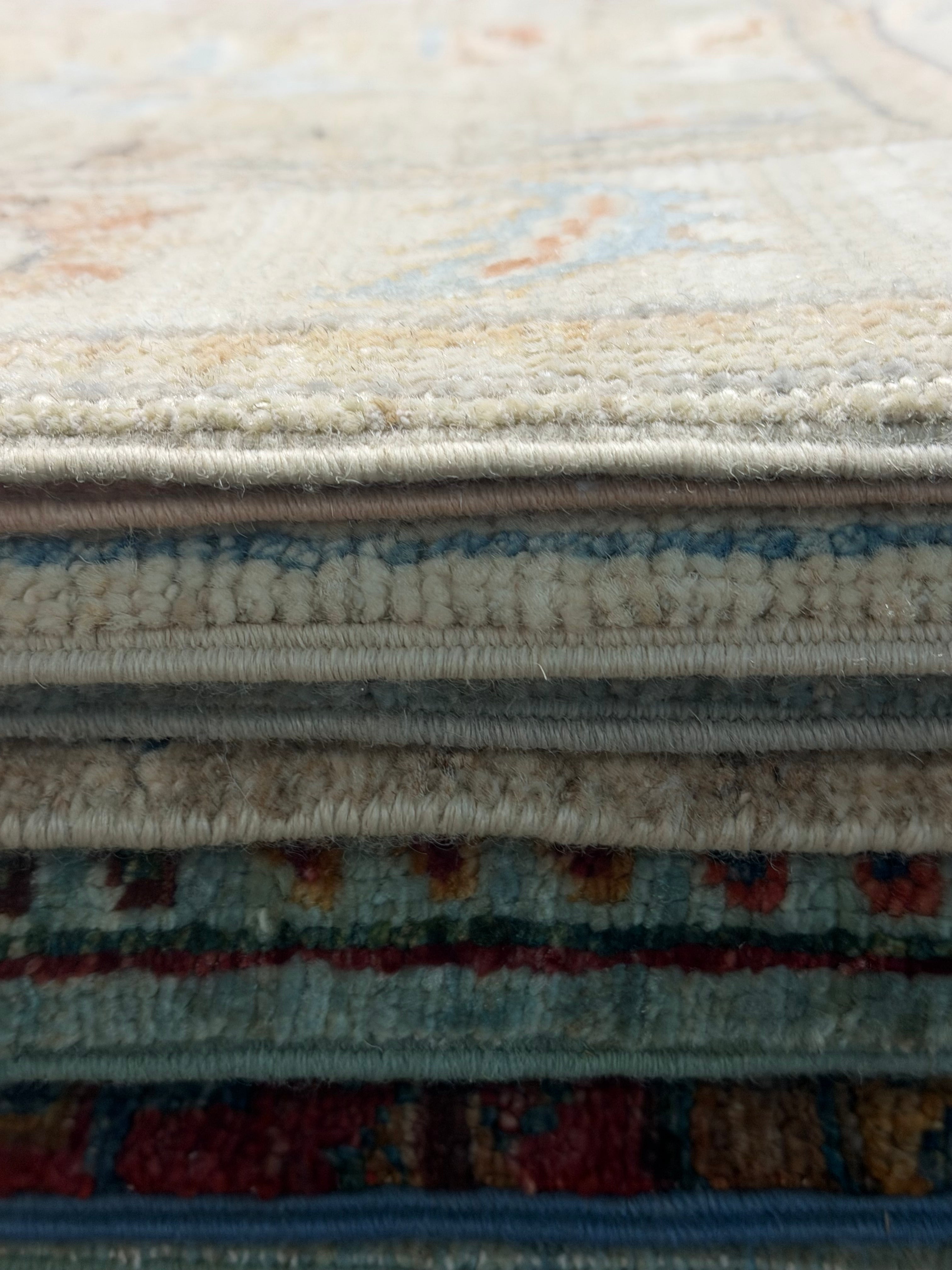 Rosali Annikie 2.10x7.9 Green Afghani Whitewashed Oushak Runner