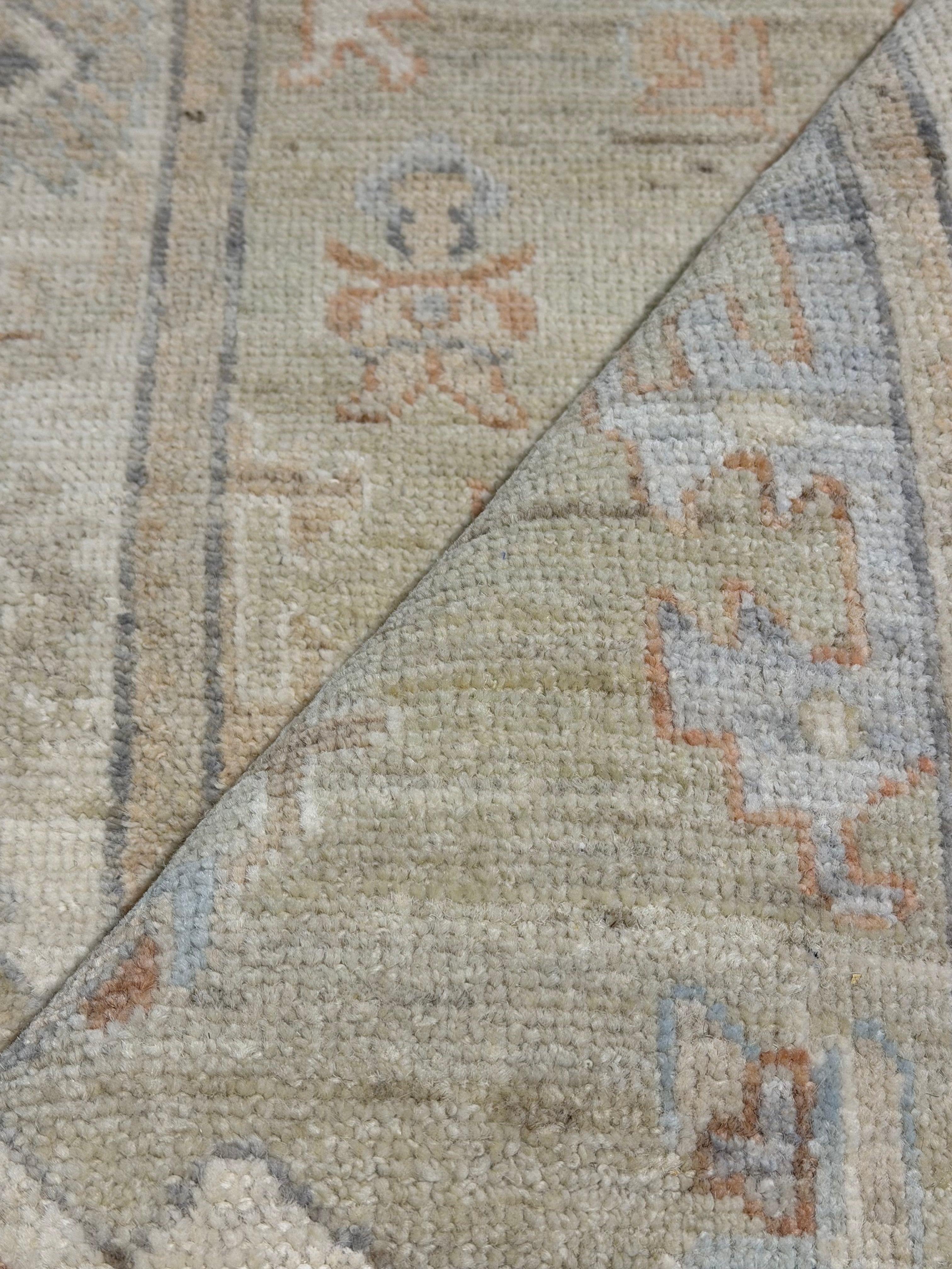 Rosali Annikie 2.10x7.9 Green Afghani Whitewashed Oushak Runner