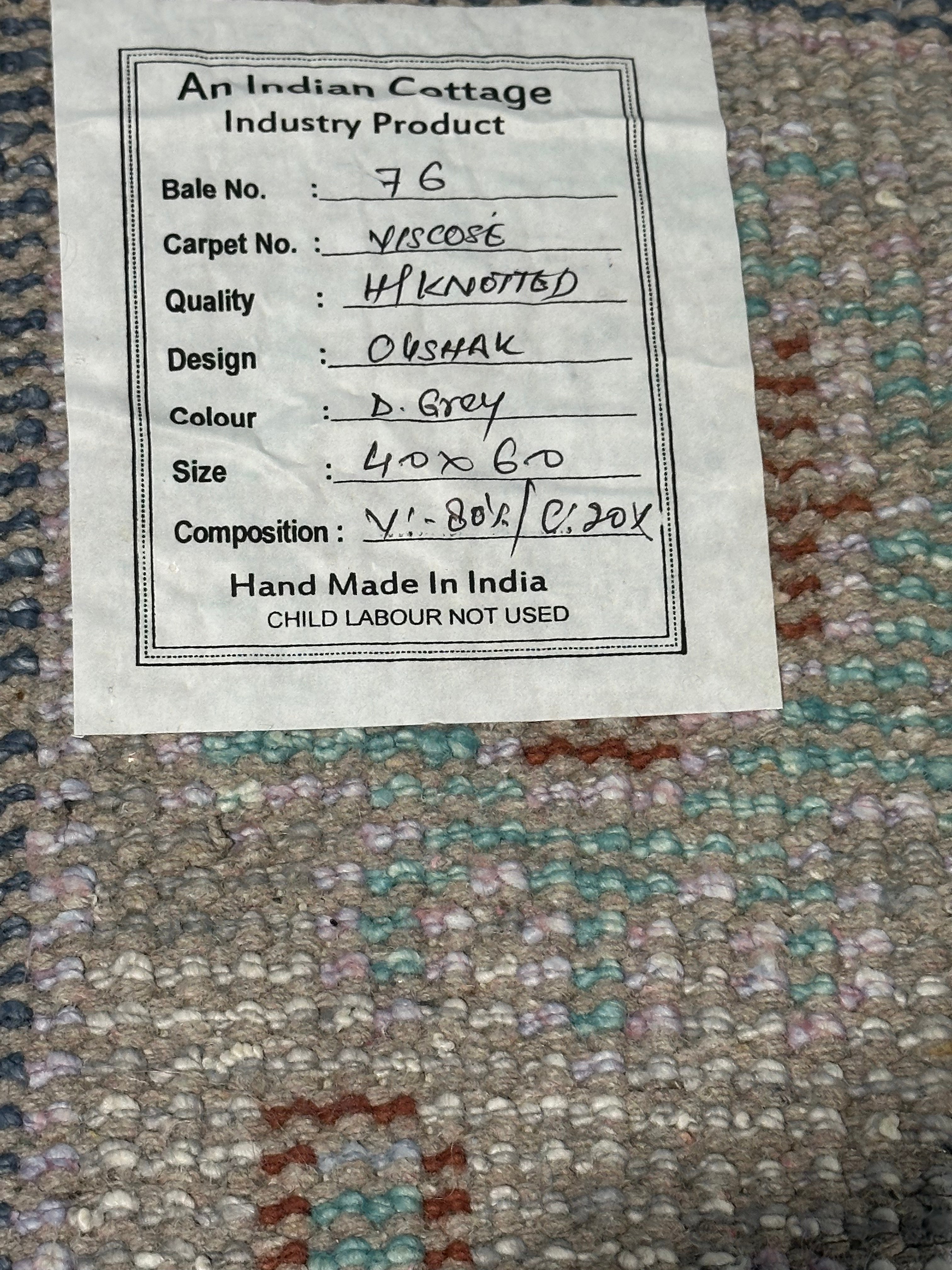 Veerle 4x6 Dark Grey Oushak
