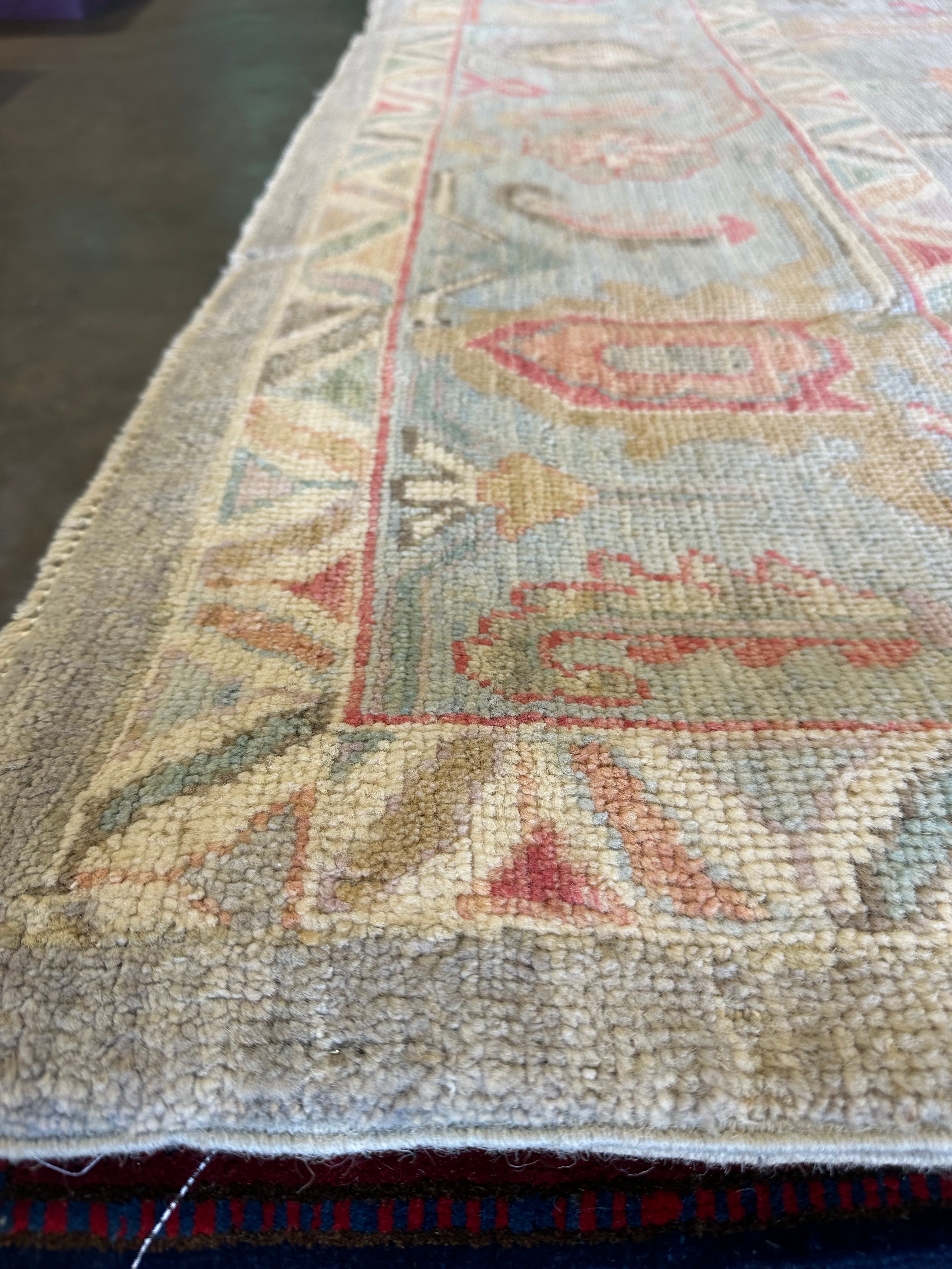 Jaye Falcioni 9.2x11.11 Colorful Whitewashed Afghani Oushak Rug
