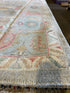 Jaye Falcioni 9.2x11.11 Colorful Whitewashed Afghani Oushak Rug