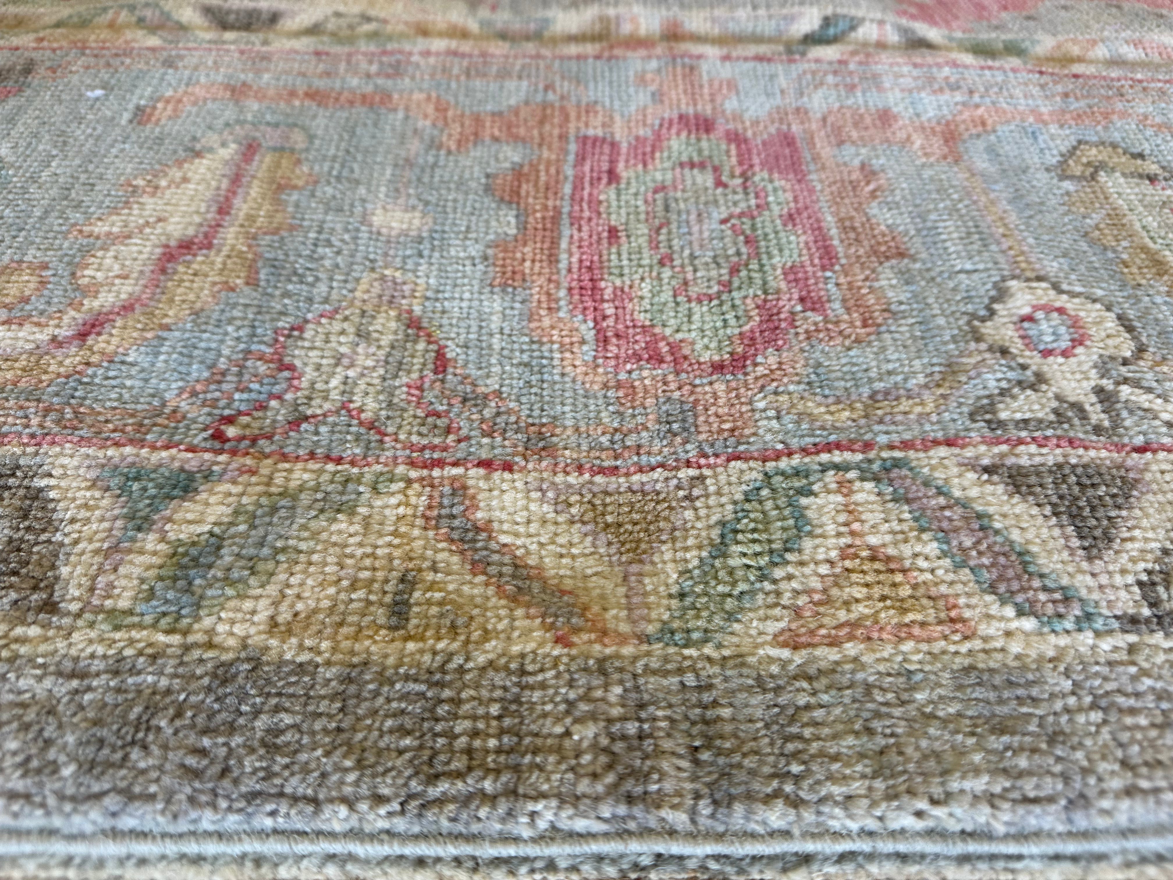 Jaye Falcioni 9.2x11.11 Colorful Whitewashed Afghani Oushak Rug