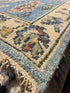 Michelle Choi-Lee 3x16.6 Hand-Knotted Blue and Beige Oushak Runner
