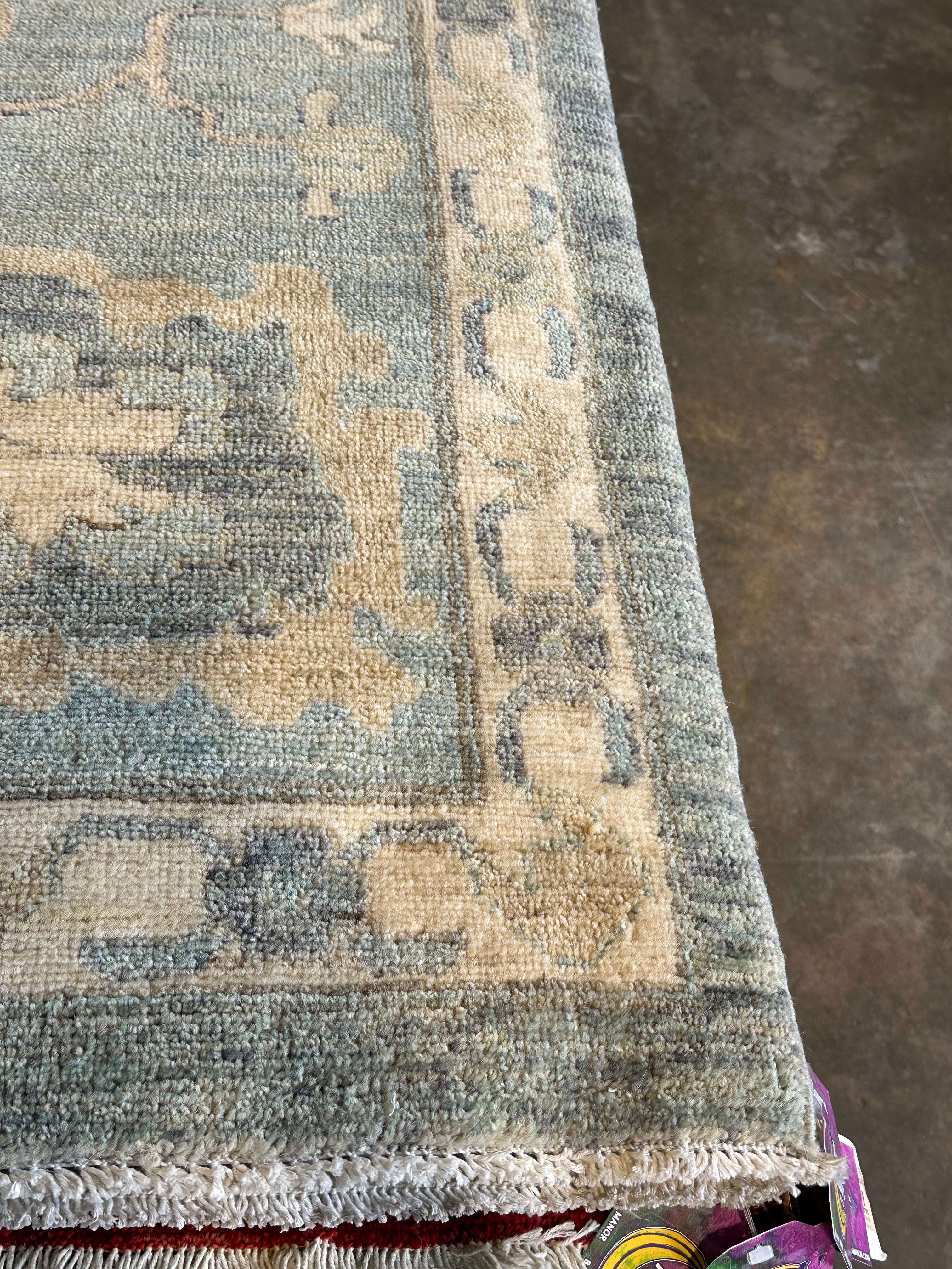 Ashlyn Anderson Gomez 9.10x14.1 Blue Afghani Whitewashed Oushak