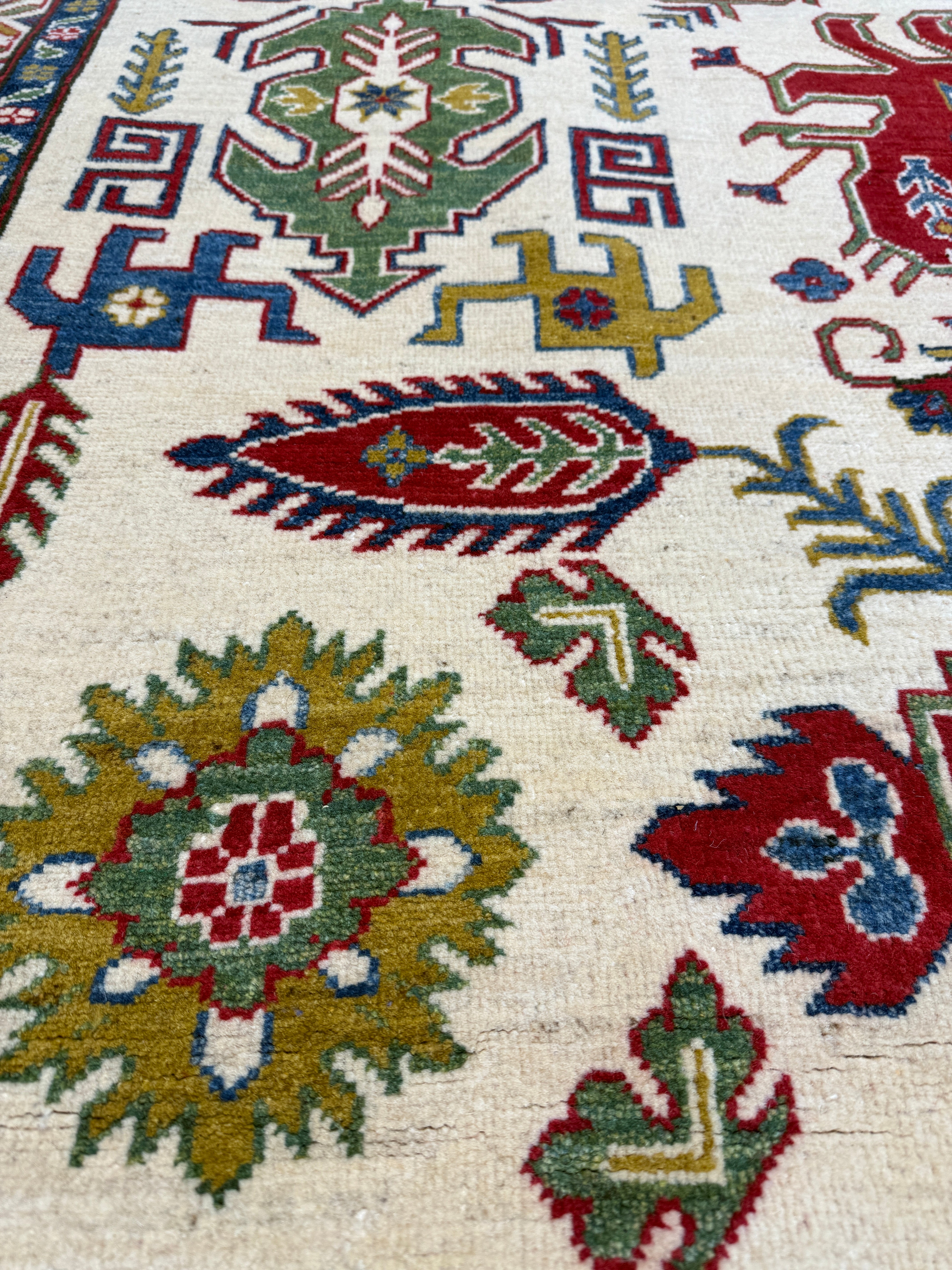 Francesca Reale 8.10x12 Afghani Kazak Red Rug
