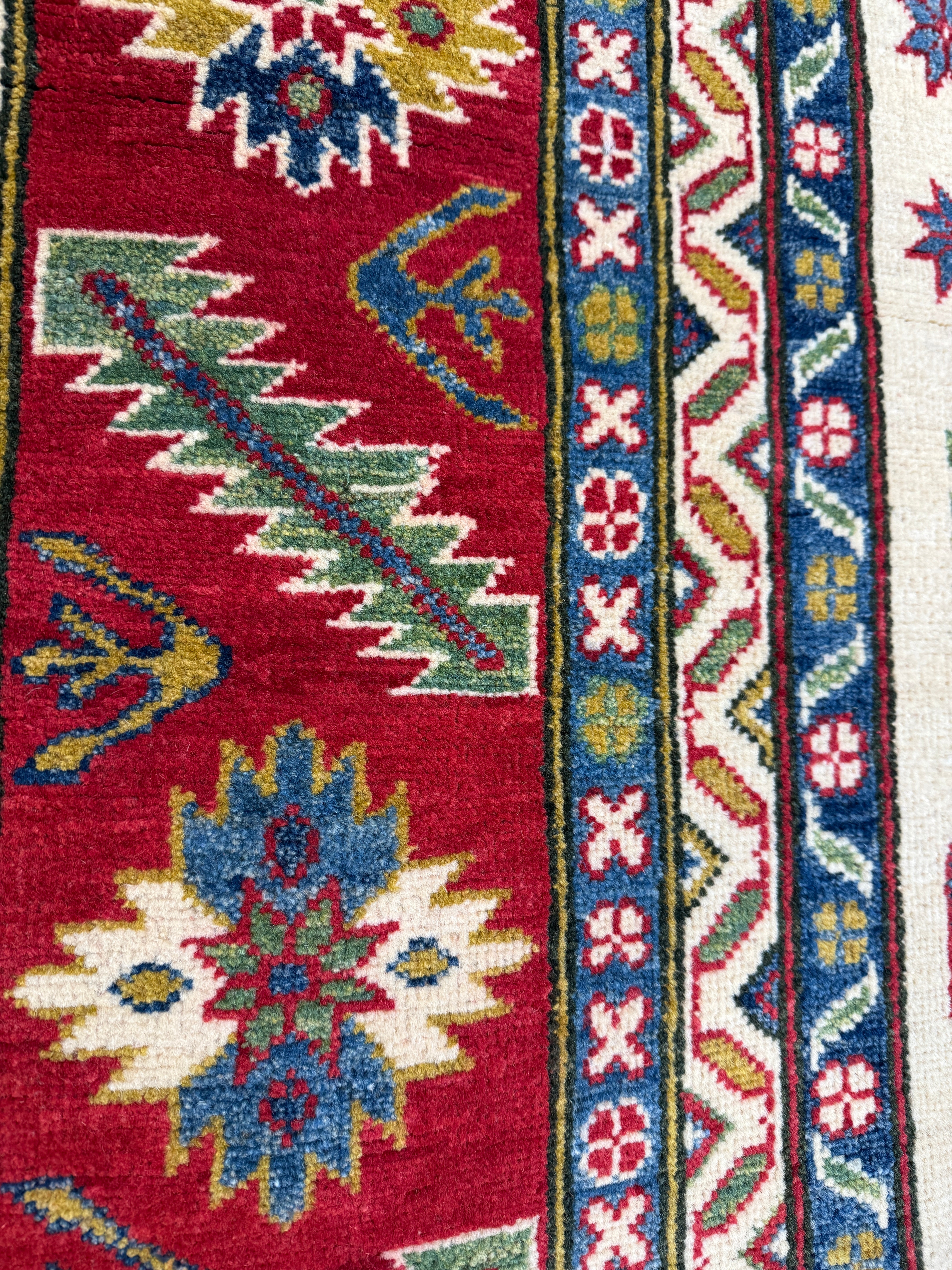 Francesca Reale 8.10x12 Afghani Kazak Red Rug