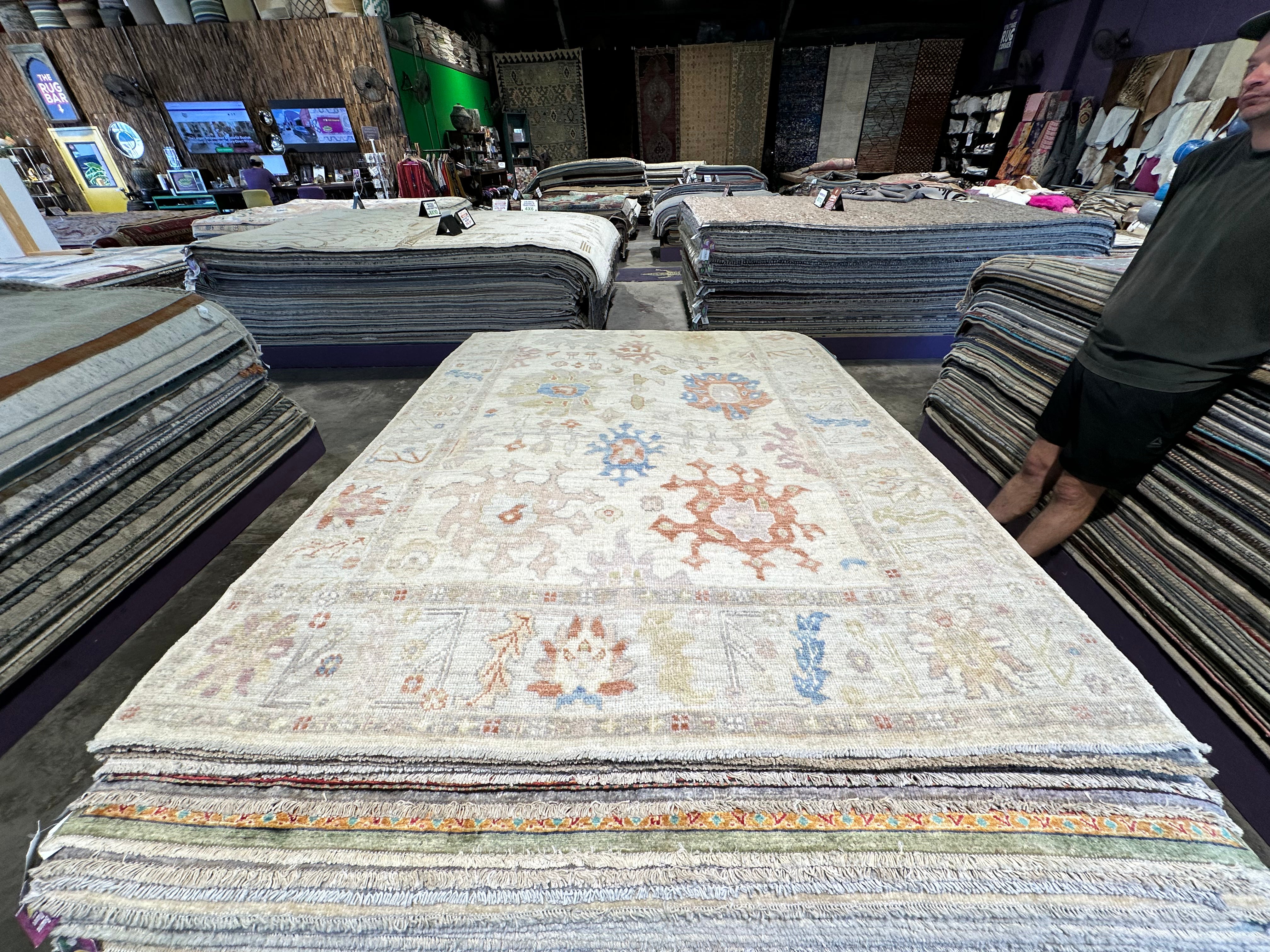 Hannah Dakin 4.11x7.7 Afghani Colorful Oushak