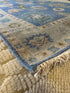 Teresa Palmer 4x6 Hand-Knotted Oushak Rug Blue and Tan