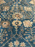 Ruby King 6.2x9.1 Blue Afghani Whitewashed Oushak