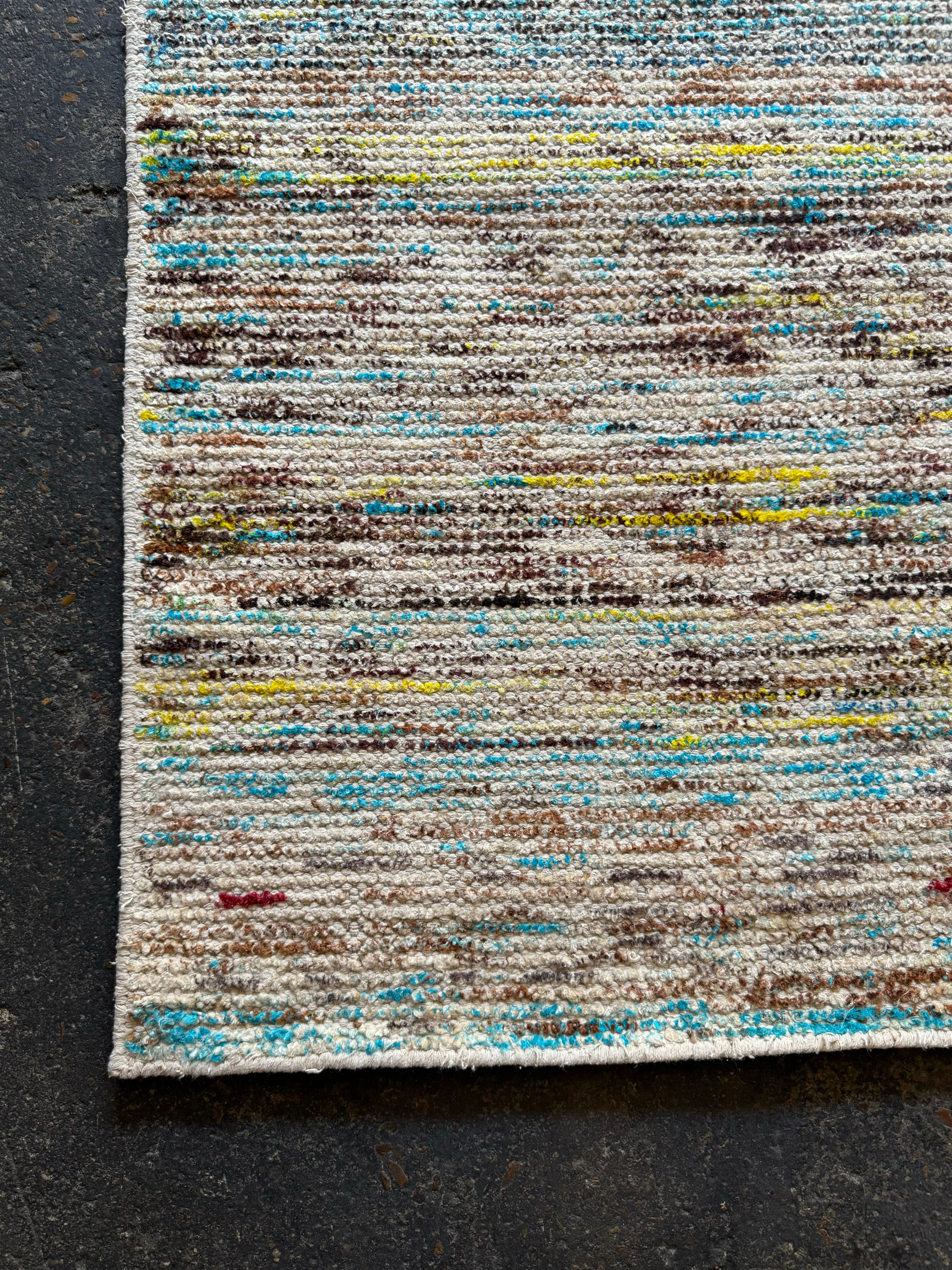 Alex DeBoe 5x7.9 Hand-Knotted Modern Textured Multi-Colored