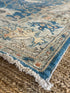 Ruby King 6.2x9.1 Blue Afghani Whitewashed Oushak
