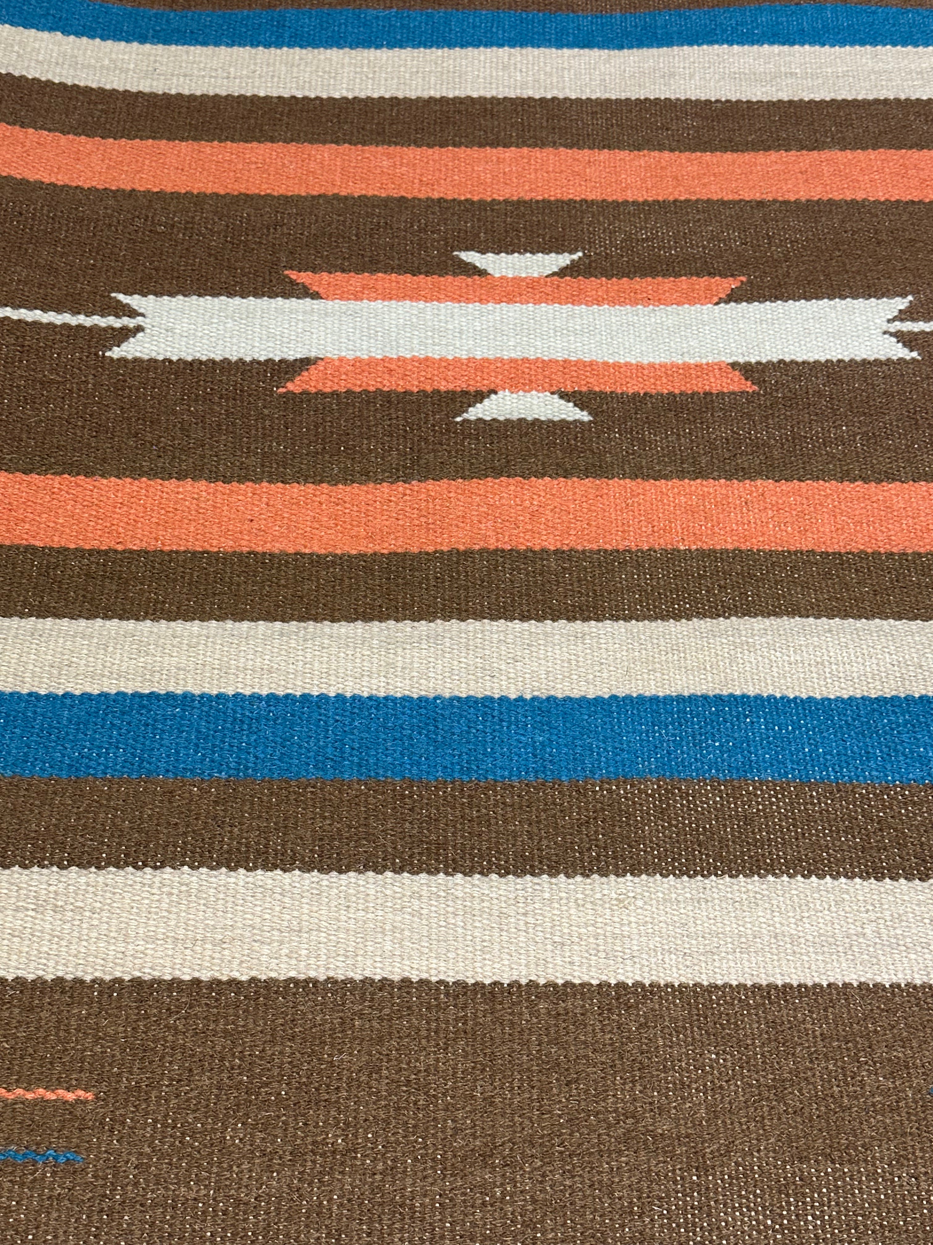 Michael Hitchcock 4x6 Striped Handwoven Durrie Rug (Multiple Colors)