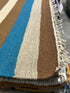 Michael Hitchcock 4x6 Striped Handwoven Durrie Rug (Multiple Colors)