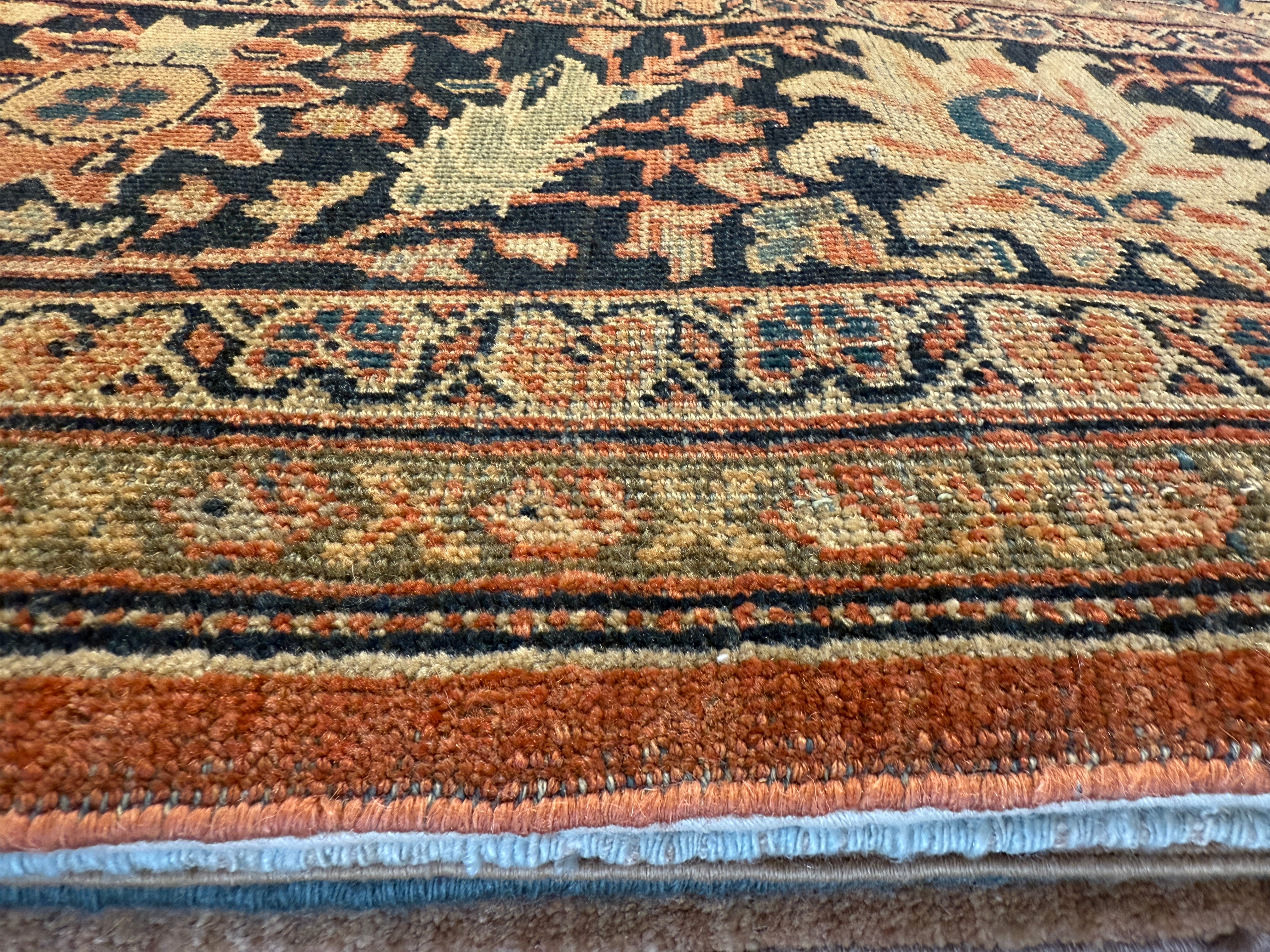 Heather Holloway 8.11x12.4 Iranian Antique Persian Sarapi Orange Rug