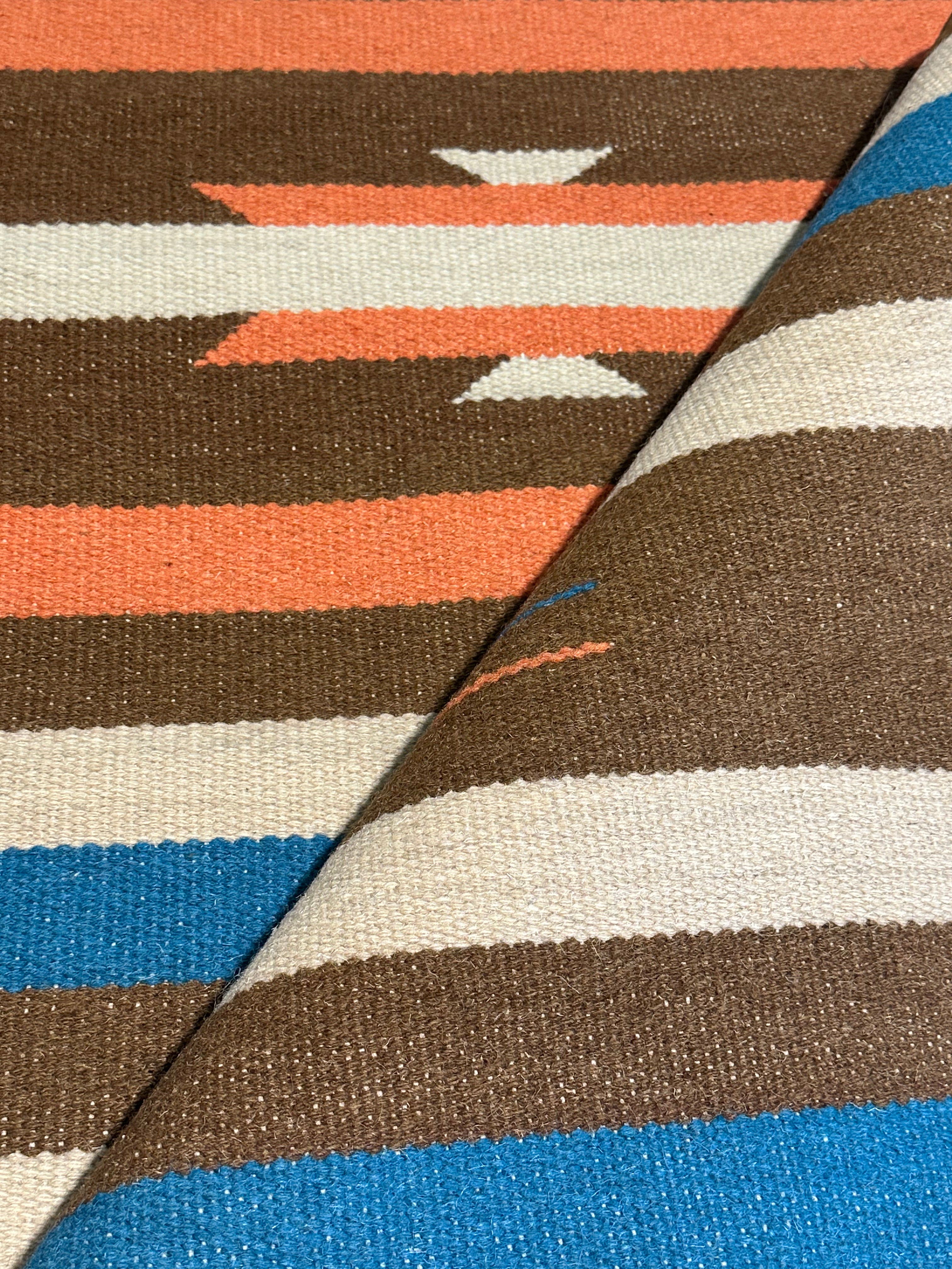 Michael Hitchcock 4x6 Striped Handwoven Durrie Rug (Multiple Colors)