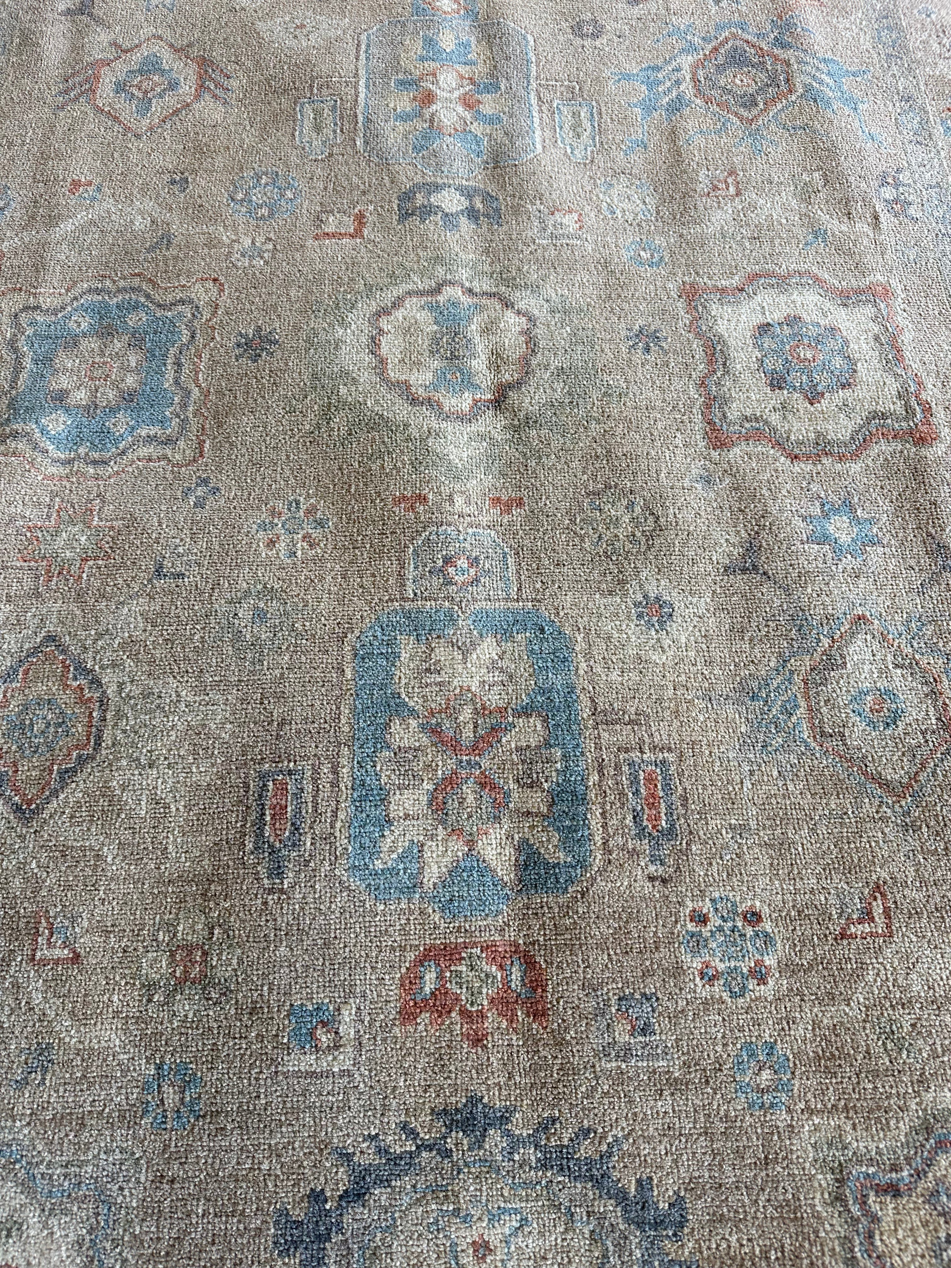 Samara Gonzalez 5.2x7.10 Light Brown Afghani Whitewashed Oushak