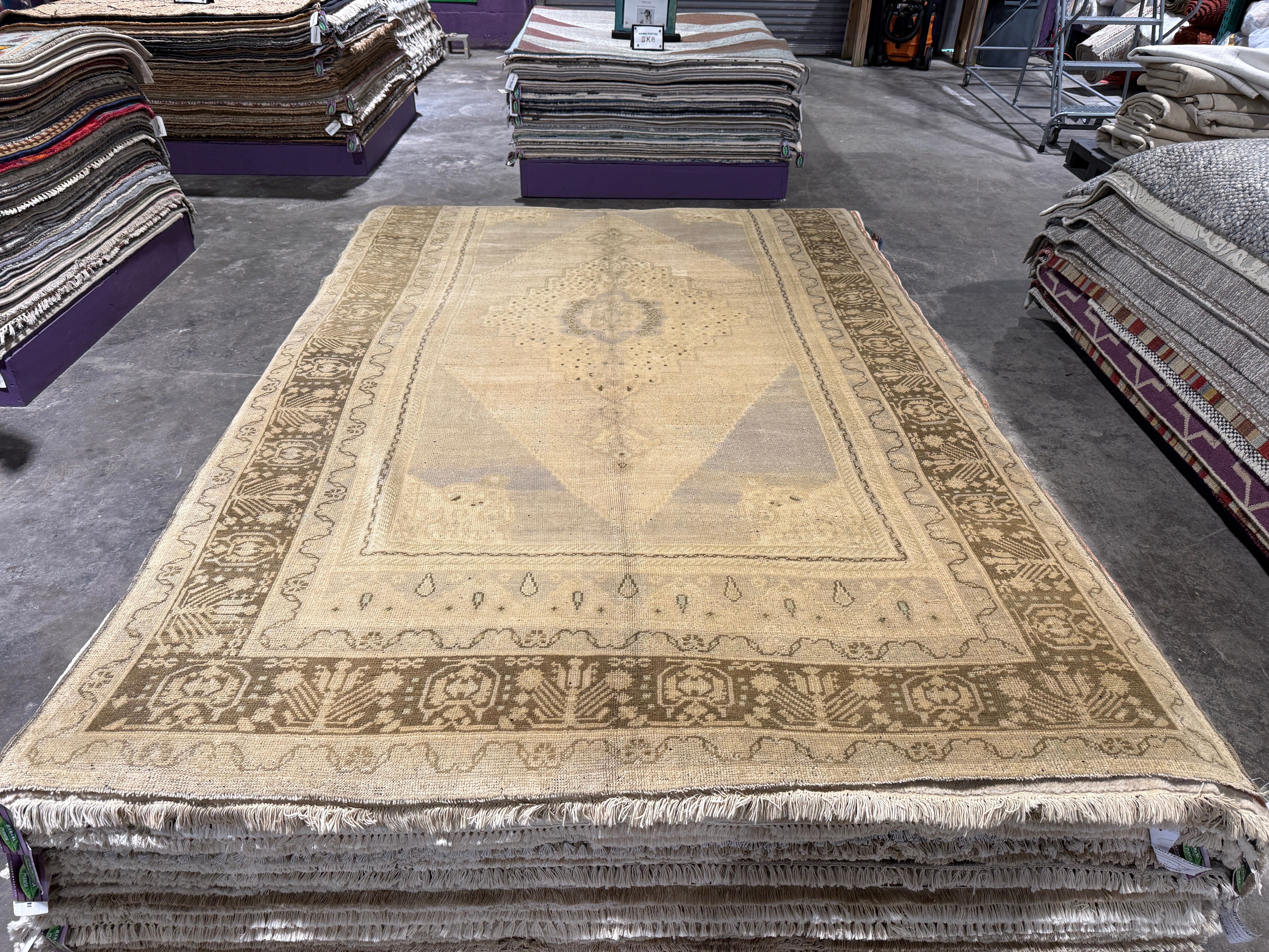 Amy Seimetz 6.2x10.2 Turkish Oushak Brown Rug