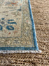 Jasmine King 5.3x7.11 Blue Afghani Whitewashed Oushak