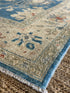 Jasmine King 5.3x7.11 Blue Afghani Whitewashed Oushak