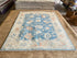 Noga Blume 6.1x9 Blue Afghani Whitewashed Oushak