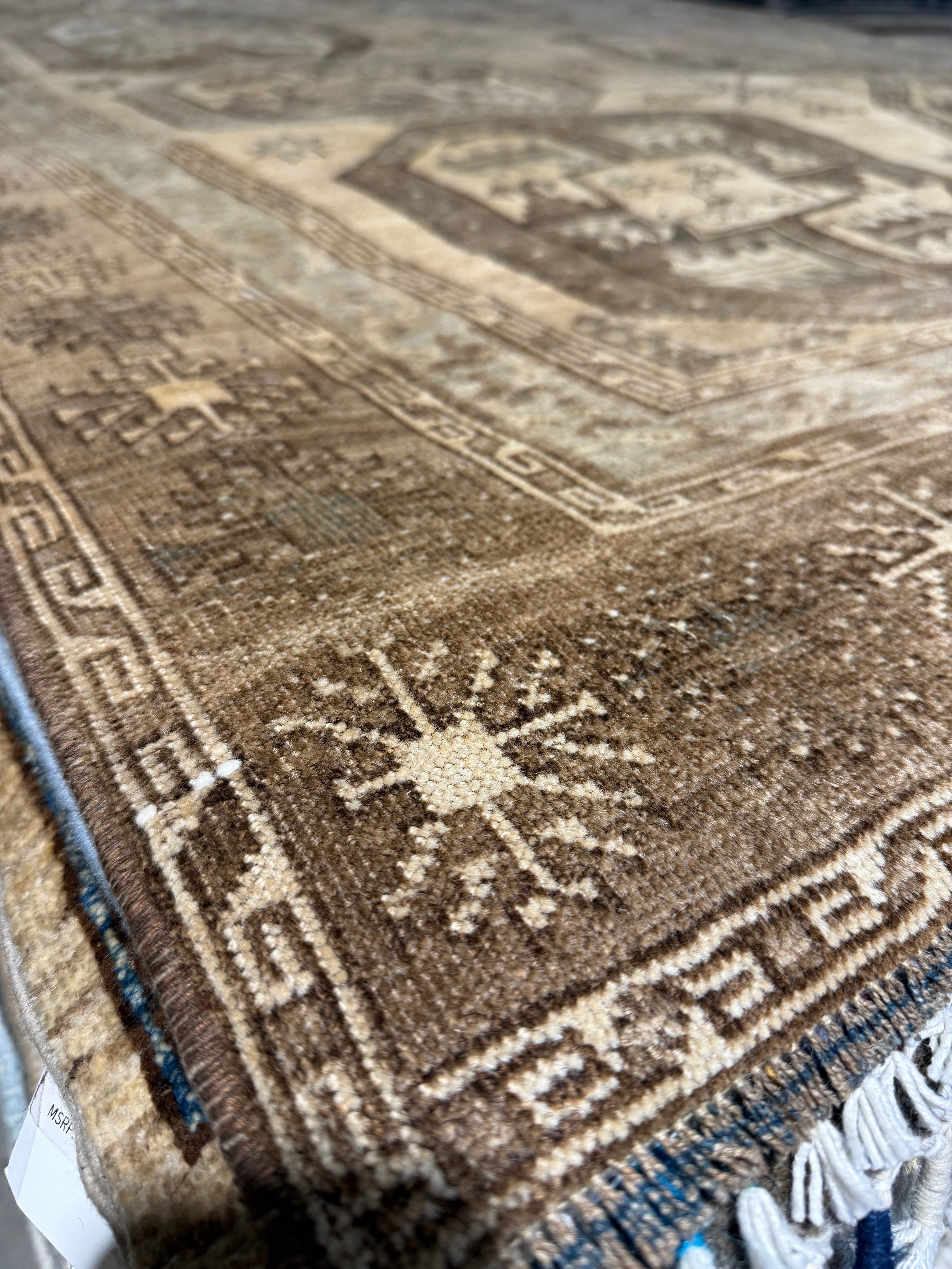 Becky Ives 7.4x12.4 Turkish Oushak Brown Rug