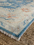 Noga Blume 6.1x9 Blue Afghani Whitewashed Oushak