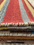 Michael Hitchcock 4x6 Striped Handwoven Durrie Rug (Multiple Colors)