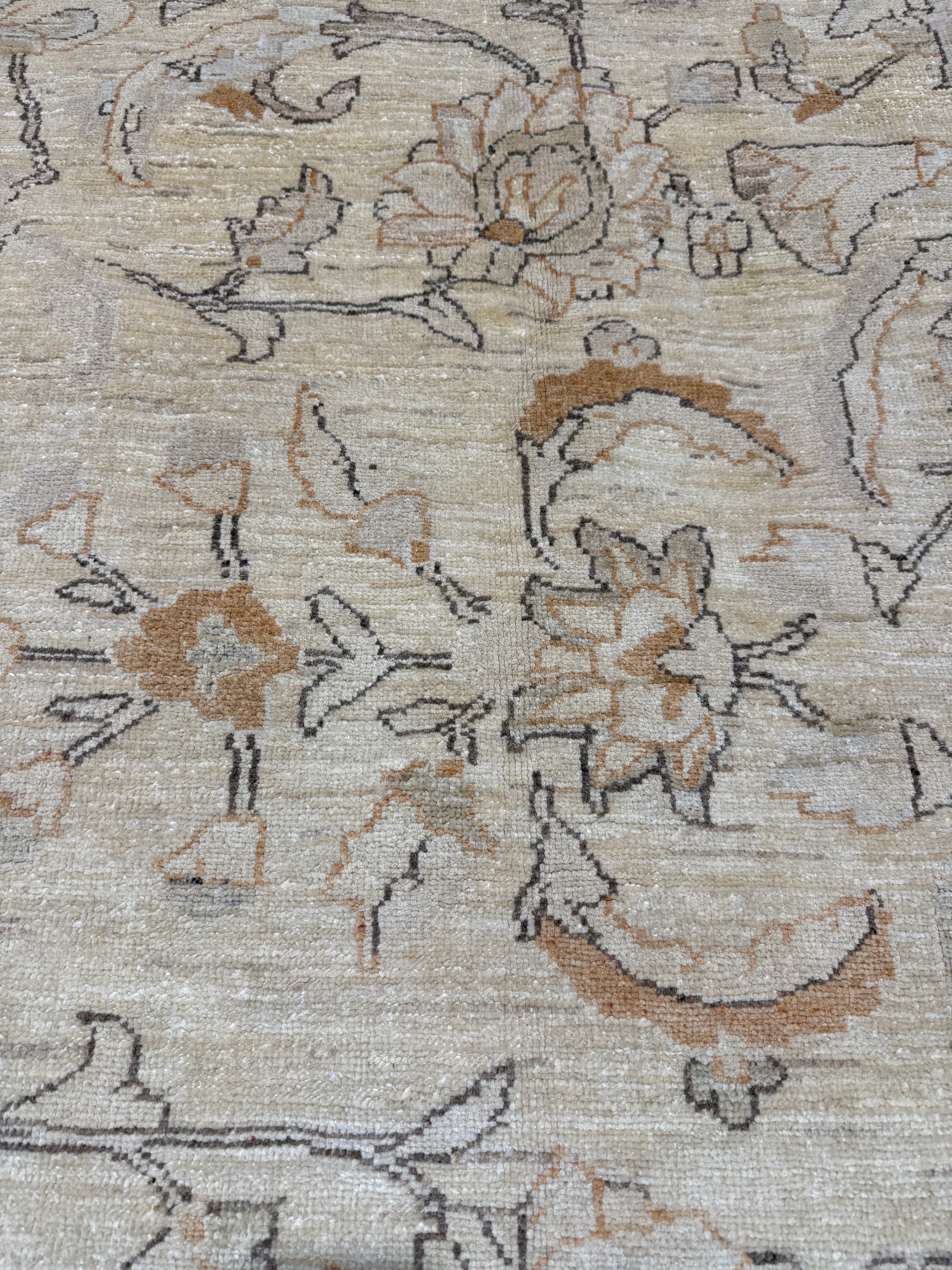 Madelyn Cline 7.9x9.2 Afghani Oushak Cream Rug