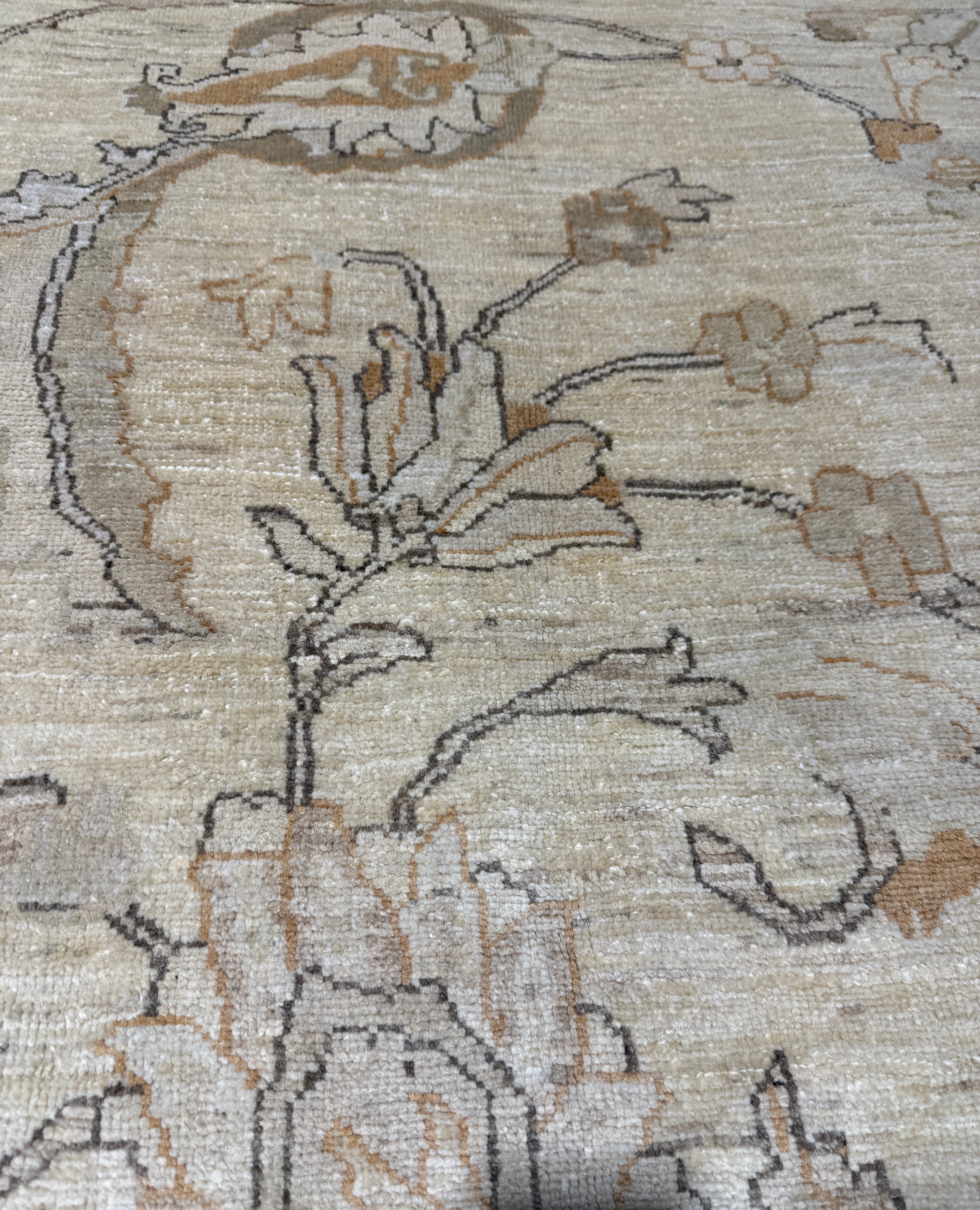 Madelyn Cline 7.9x9.2 Afghani Oushak Cream Rug