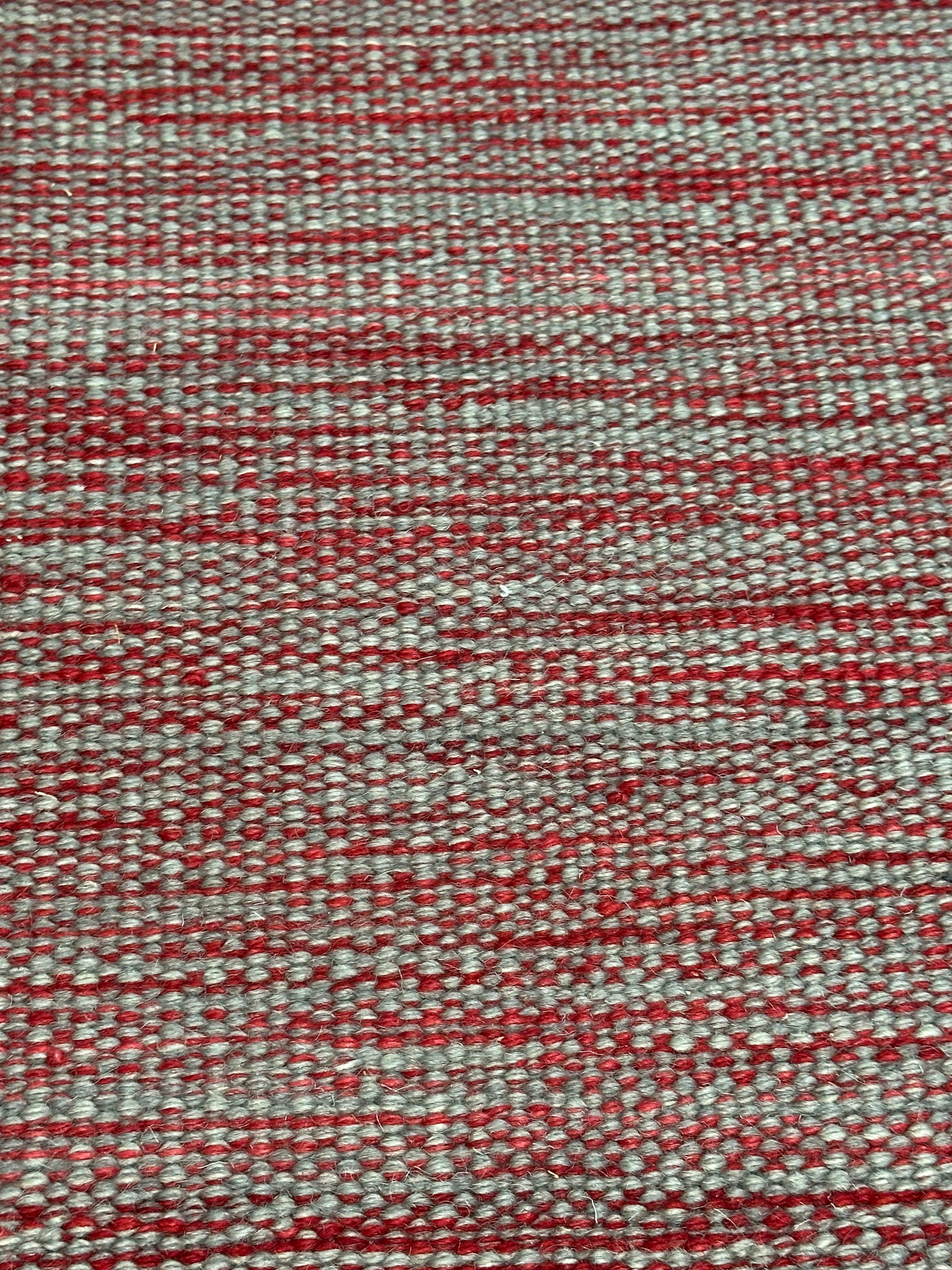 Mitch 4x5.9 Red Handwoven Durrie Rug