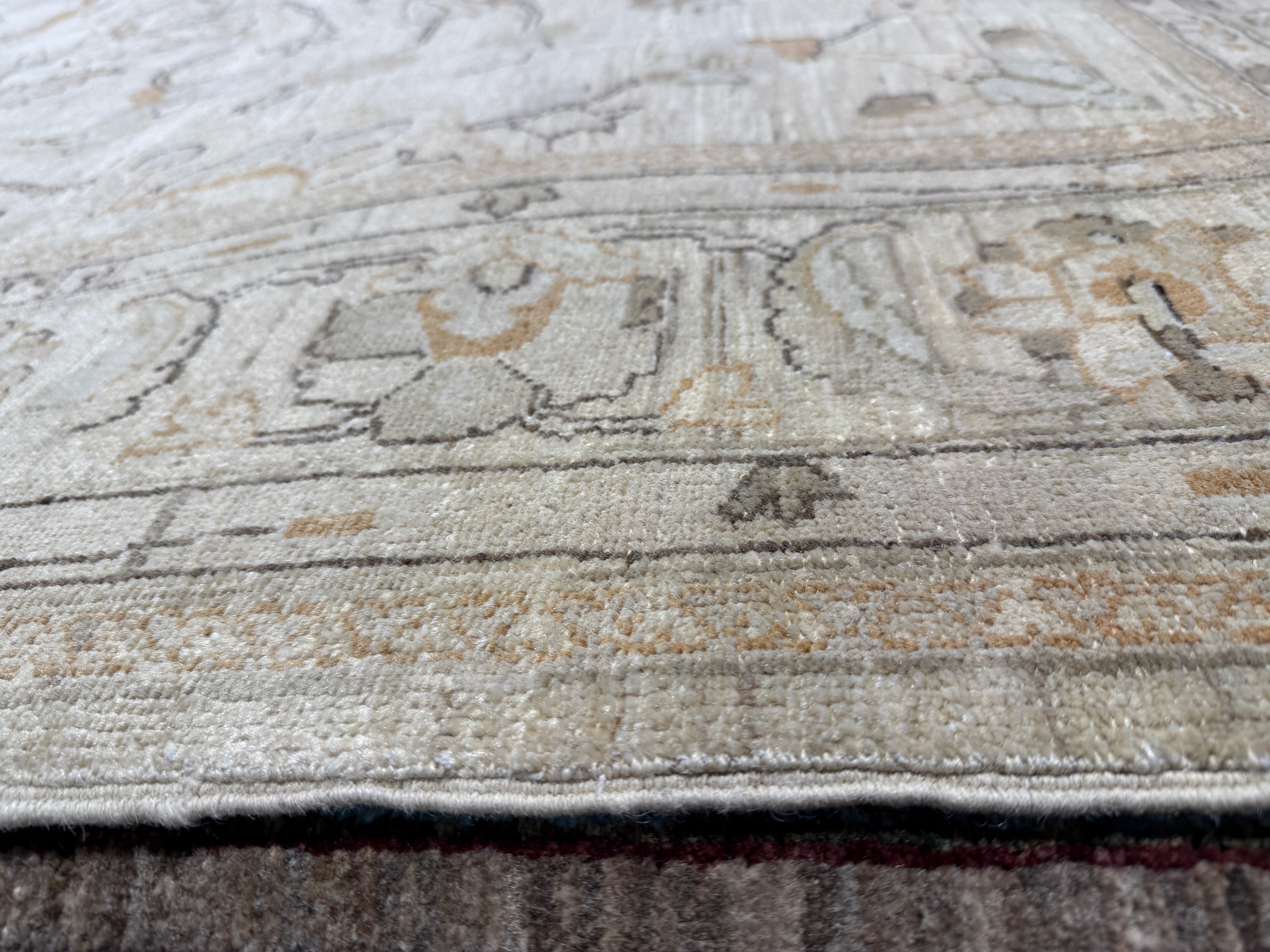 Madelyn Cline 7.9x9.2 Afghani Oushak Cream Rug