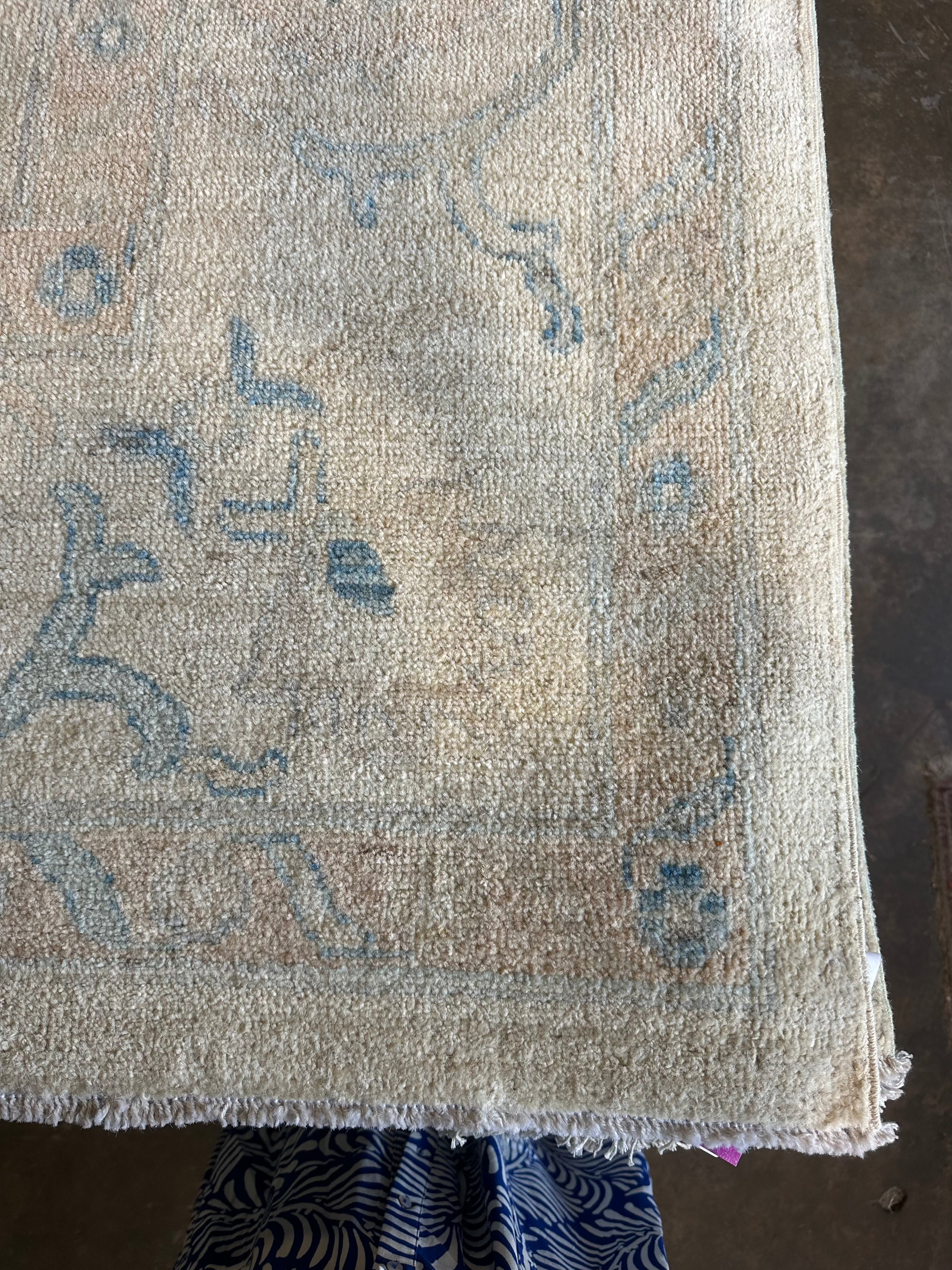 Danika 9.11x13.10 Cream Afghani Whitewashed Oushak