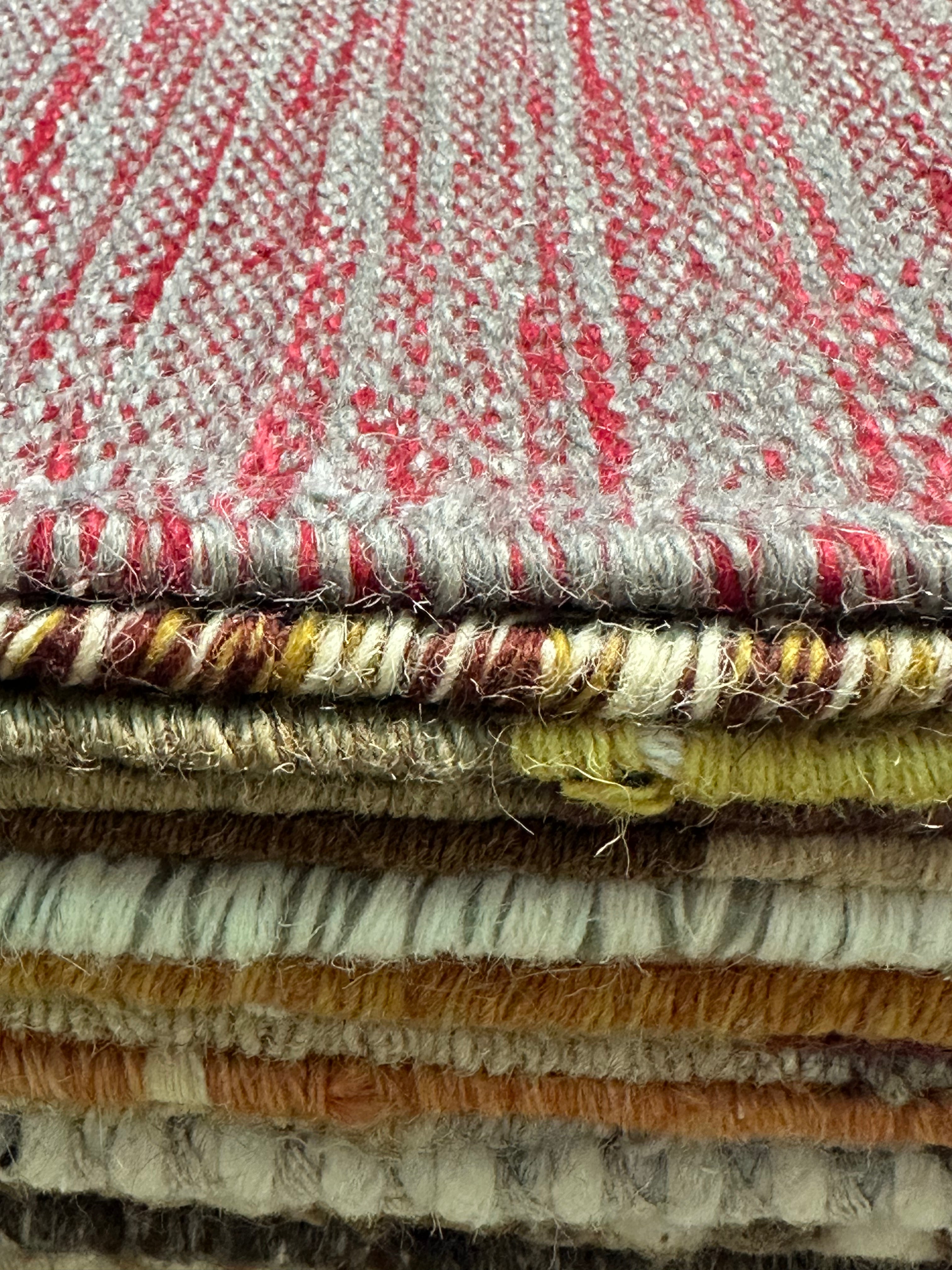 Mitch 4x5.9 Red Handwoven Durrie Rug