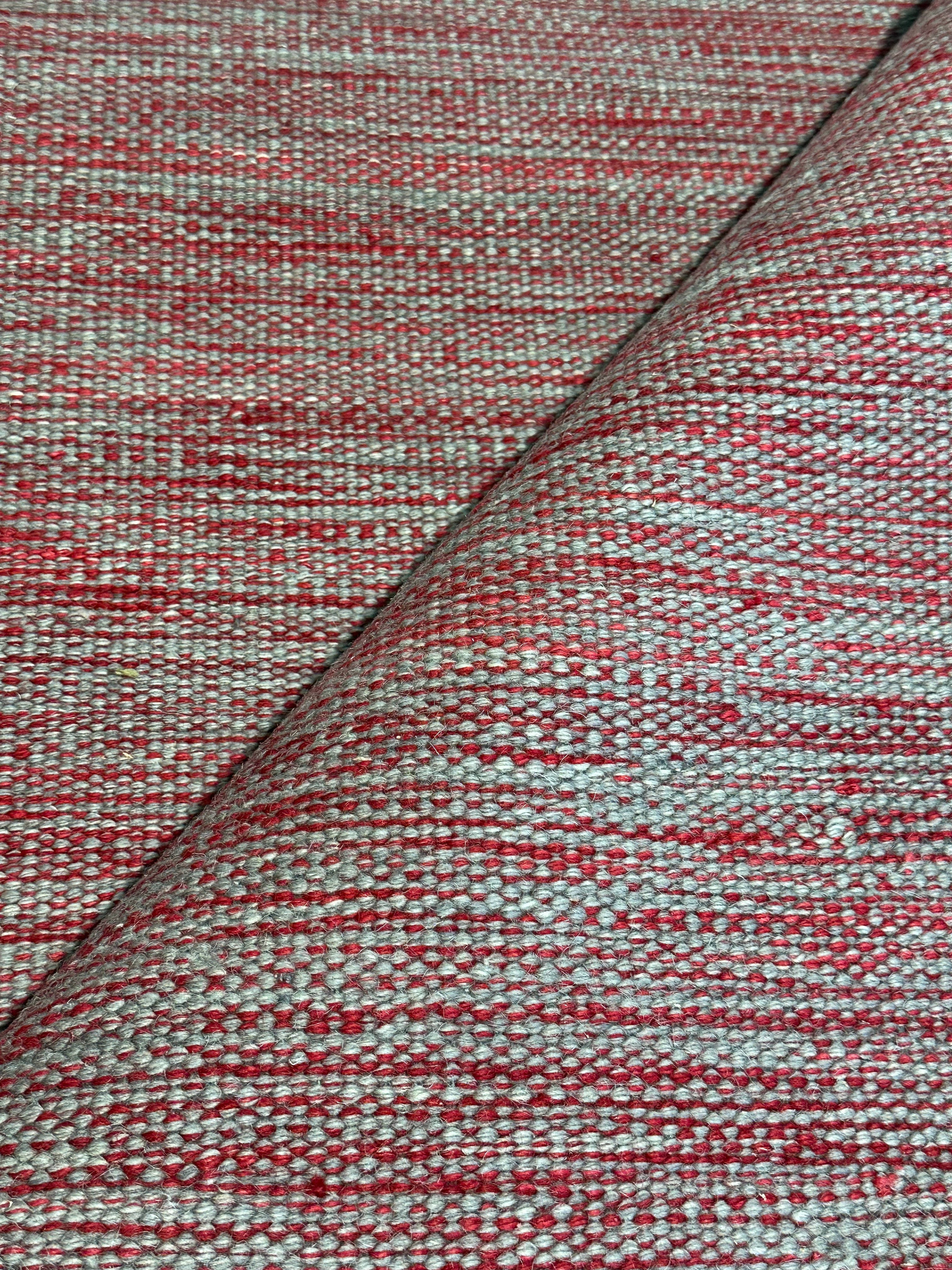 Mitch 4x5.9 Red Handwoven Durrie Rug