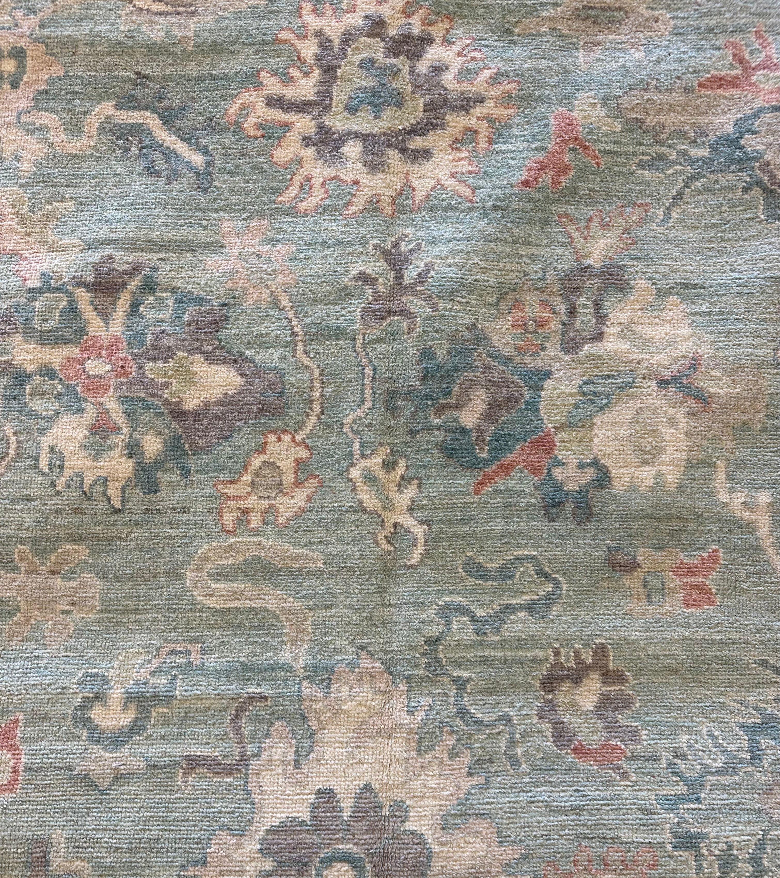 Alashka 8x10.2 Blue Afghani Whitewashed Oushak