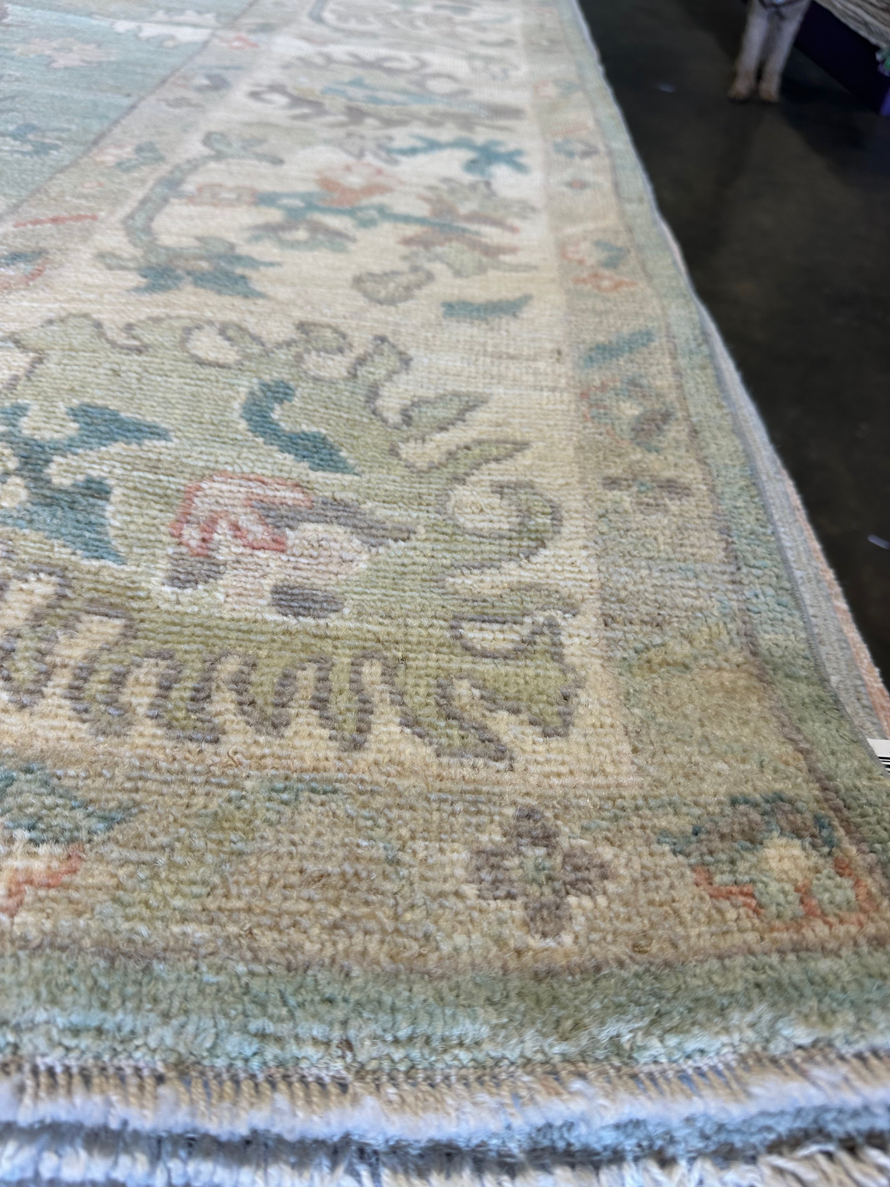 Alashka 8x10.2 Blue Afghani Whitewashed Oushak
