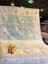 Alashka 8x10.2 Blue Afghani Whitewashed Oushak
