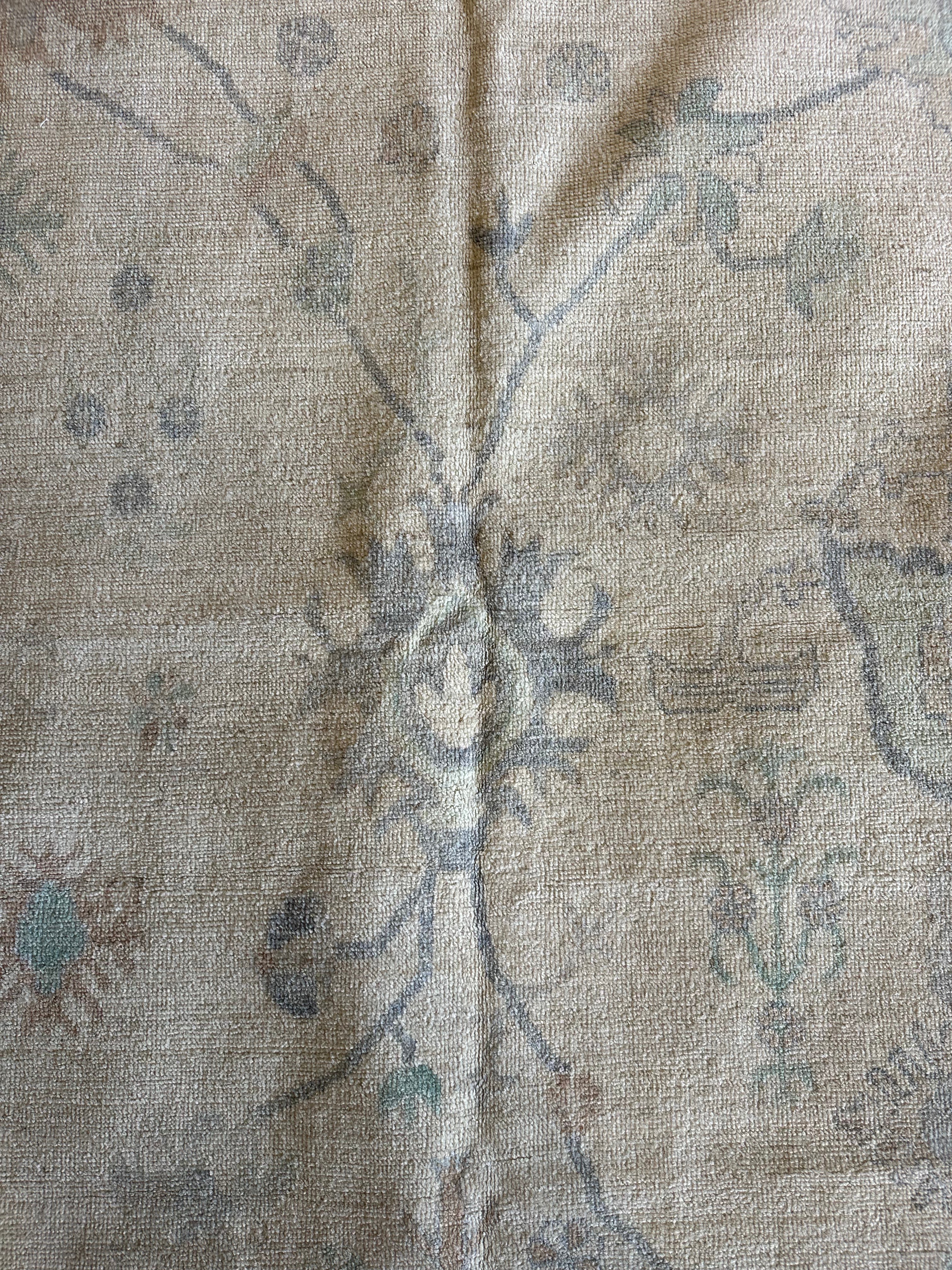 Lauren Mary Kim 9.9x13.9 Cream Afghani Whitewashed Oushak